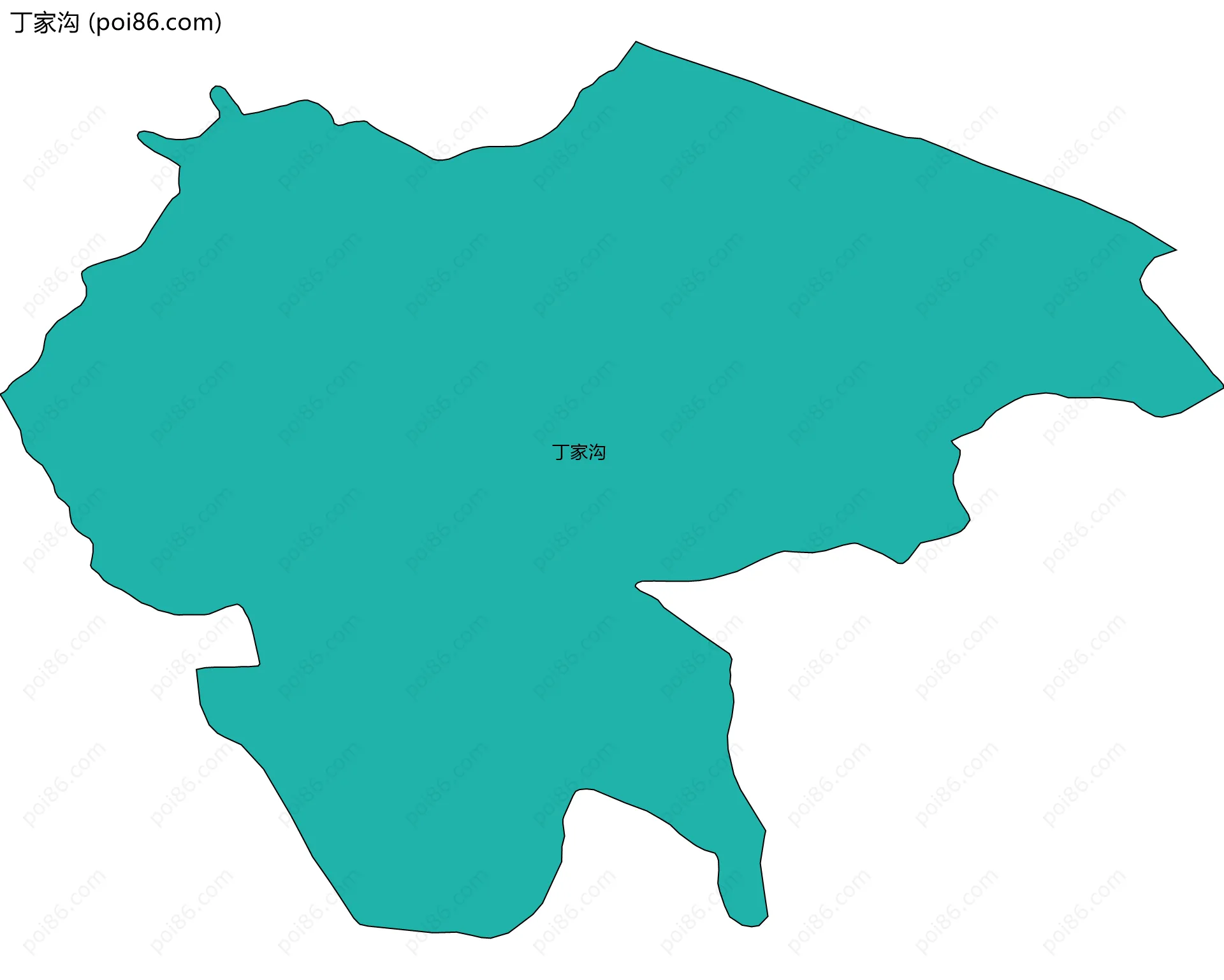 丁家沟边界地图