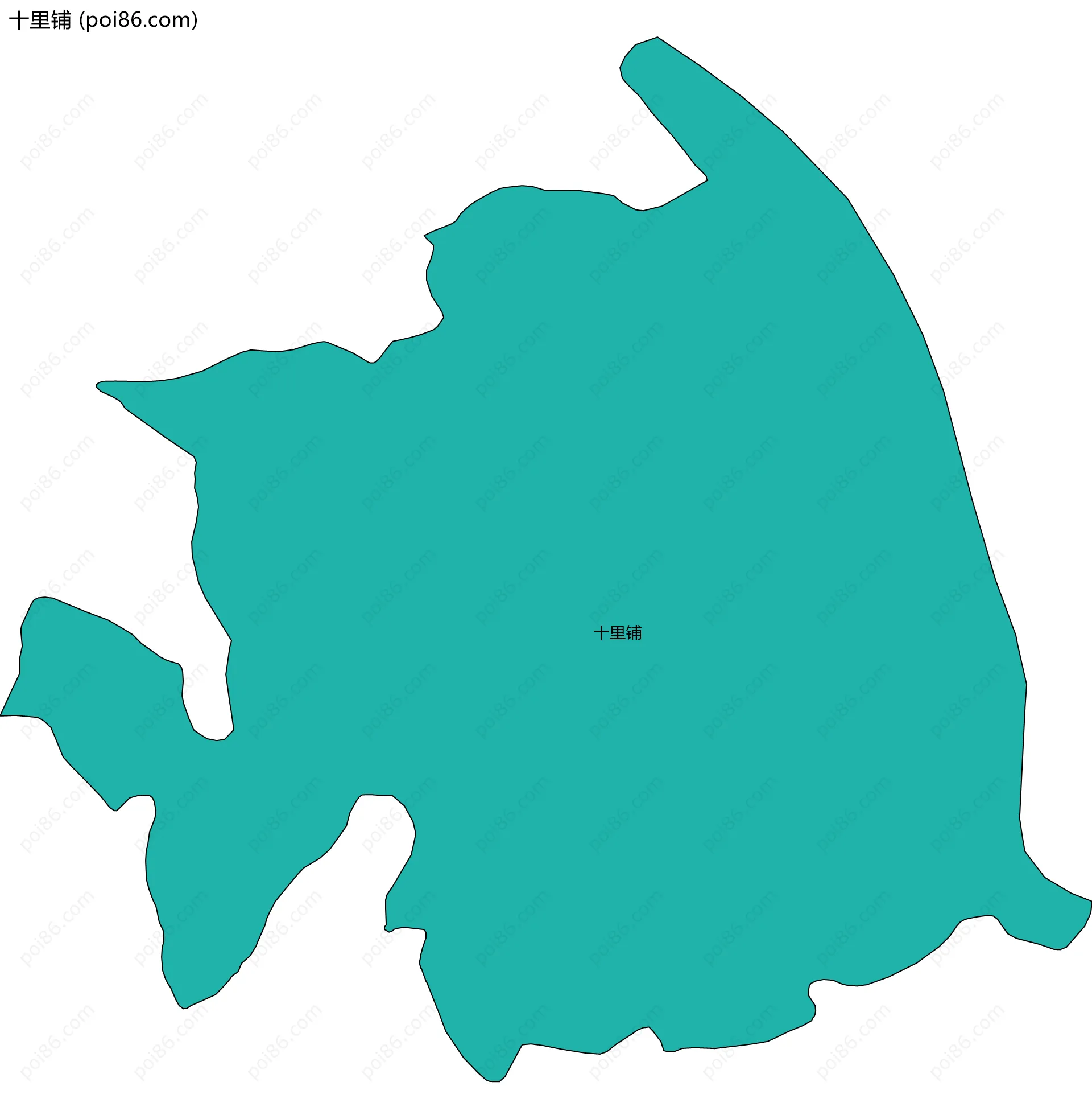 十里铺边界地图