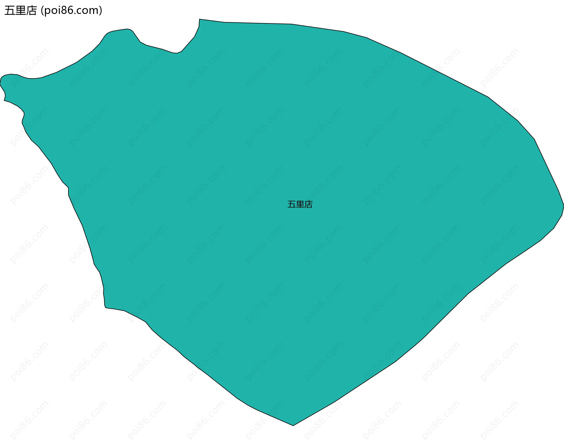 五里店边界地图