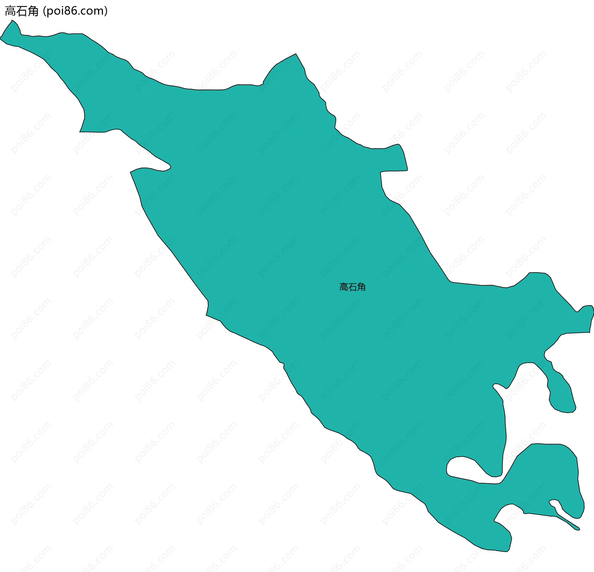 高石角边界地图