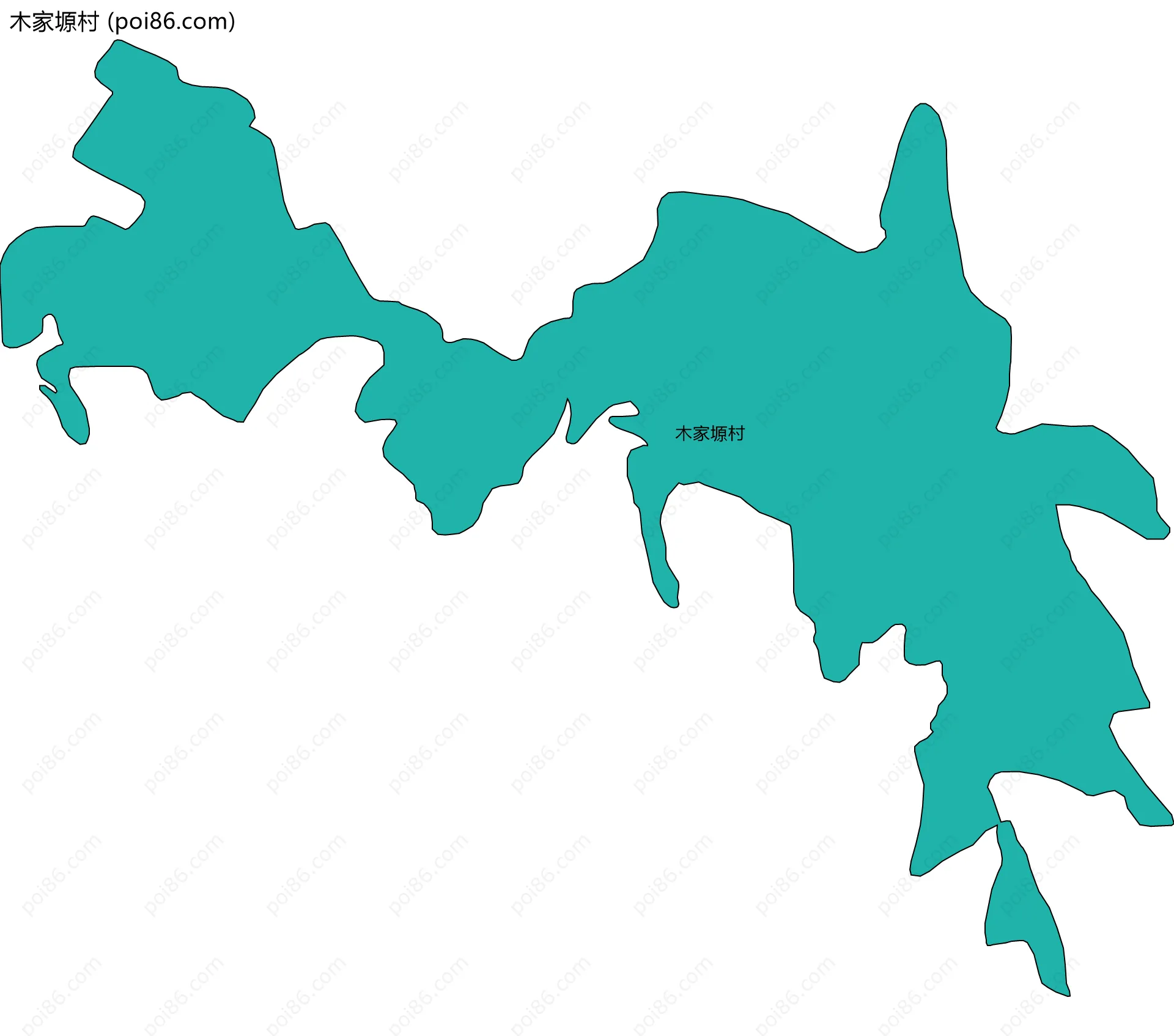 木家塬村边界地图