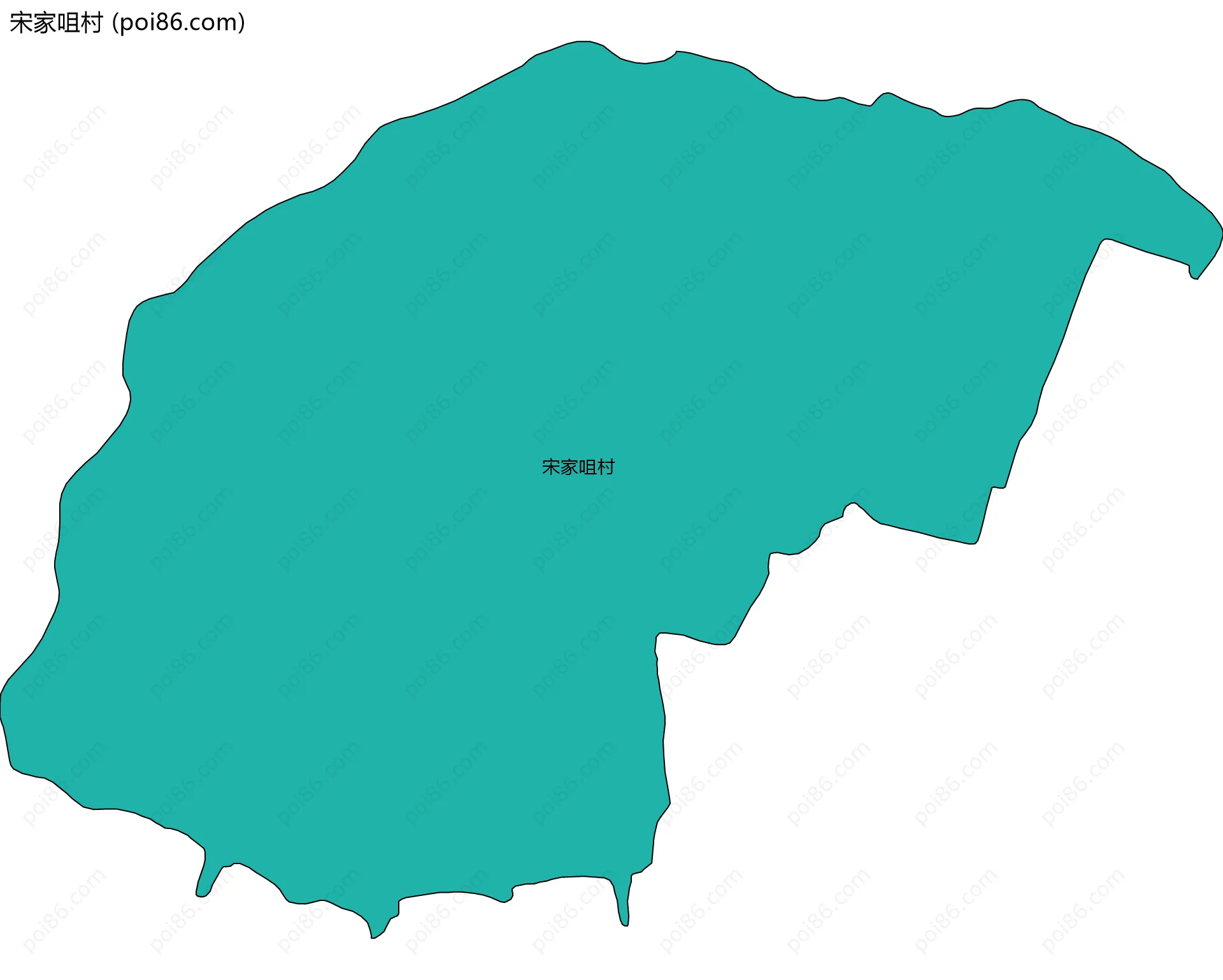 宋家咀村边界地图