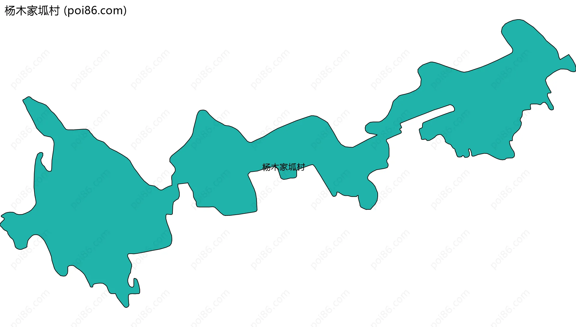 杨木家坬村边界地图