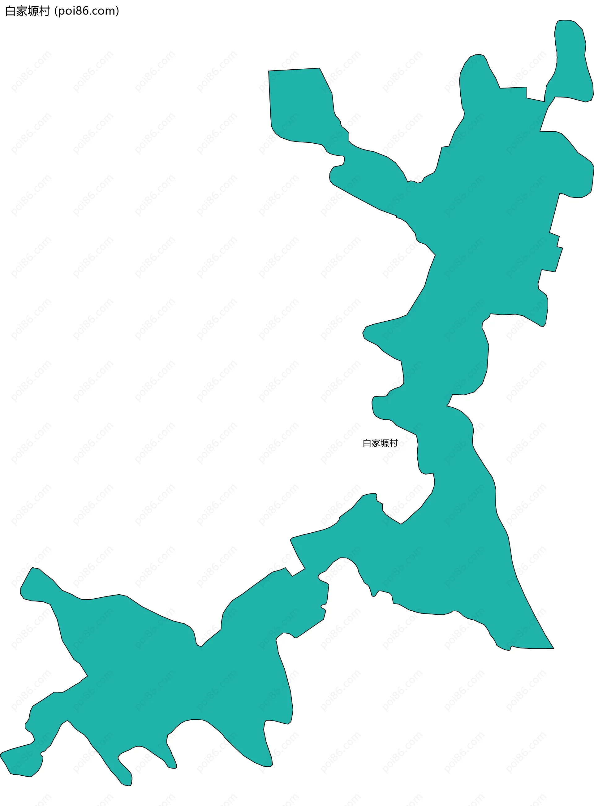 白家塬村边界地图