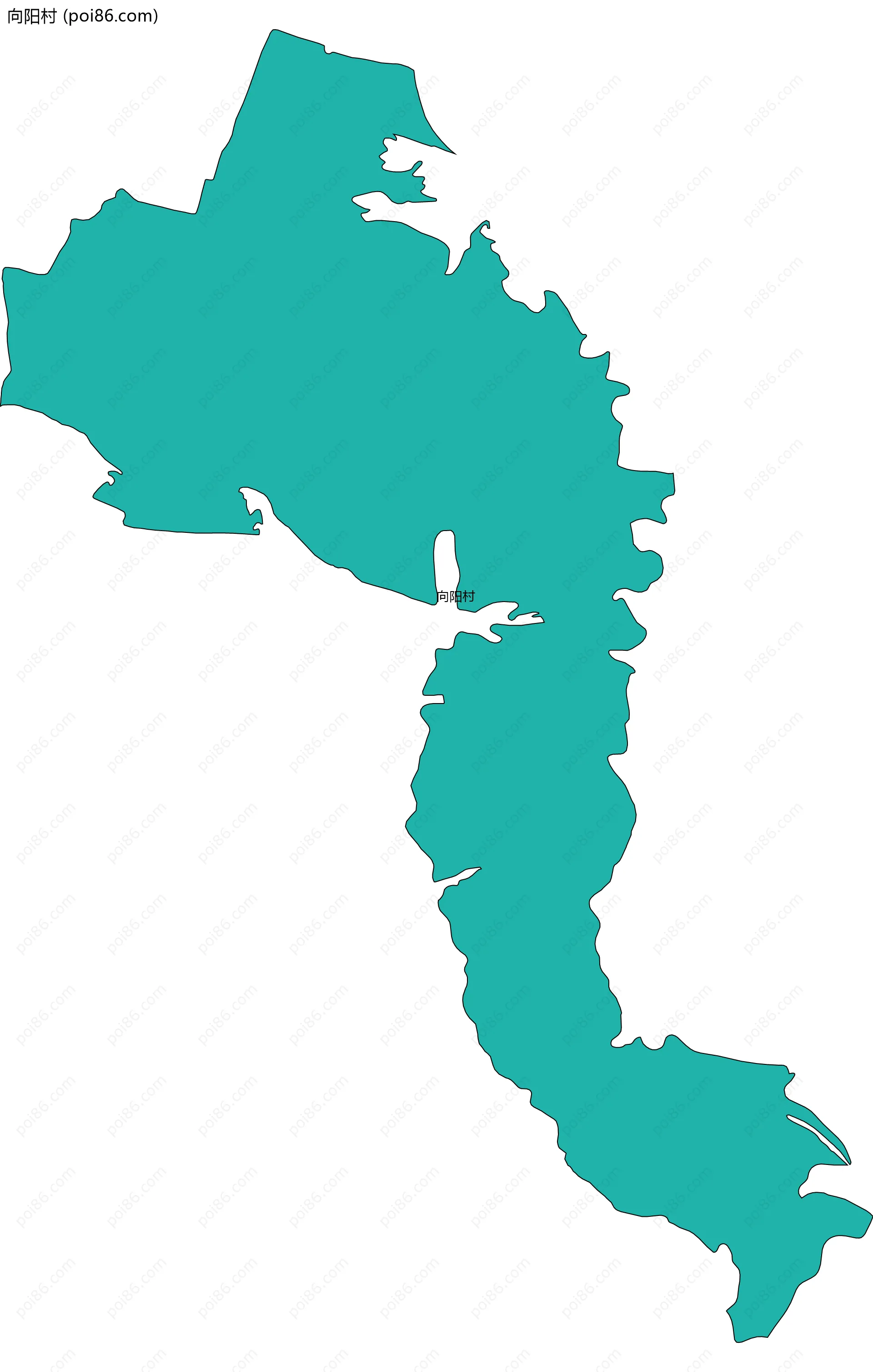 向阳村边界地图