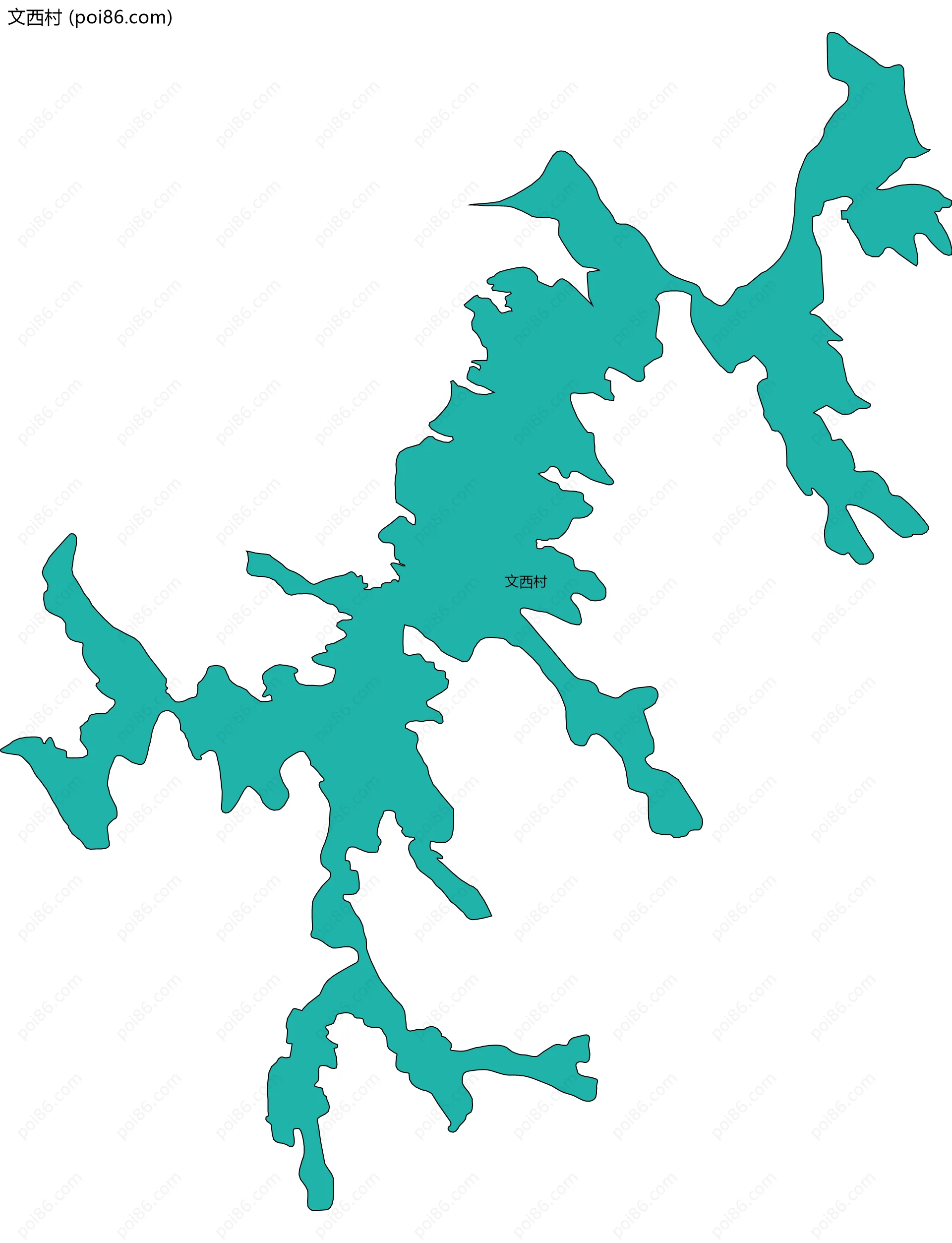 文西村边界地图