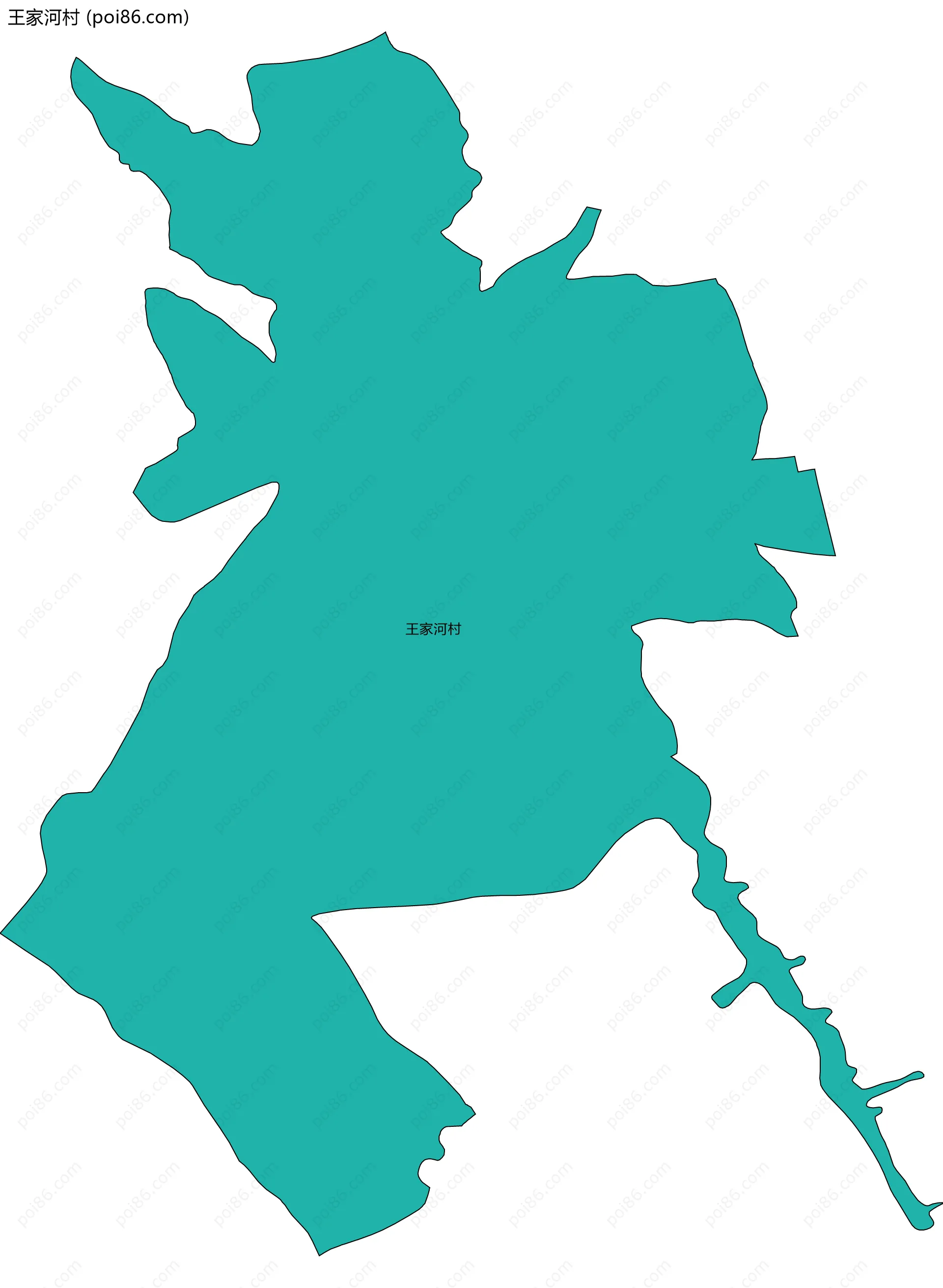 王家河村边界地图