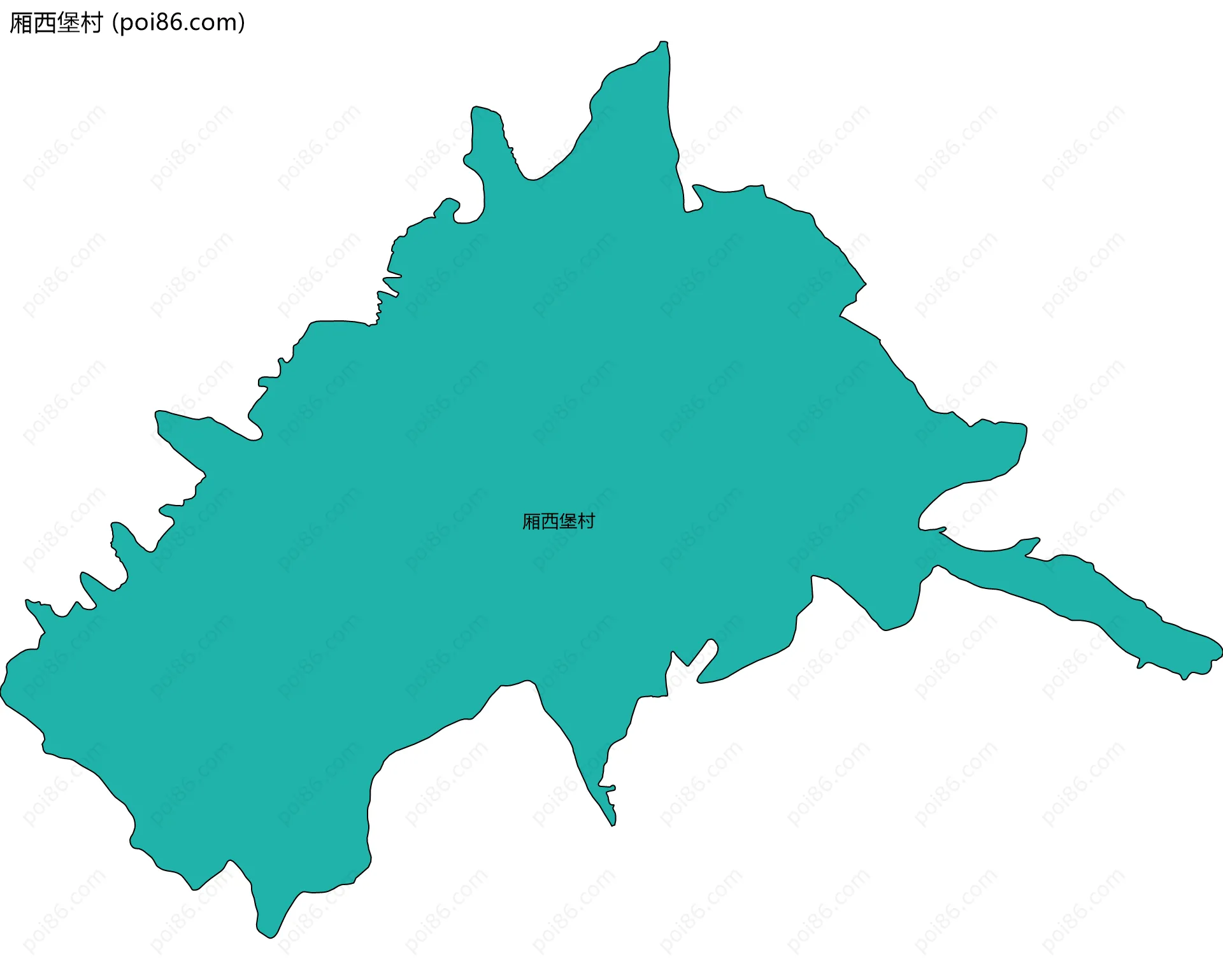 厢西堡村边界地图