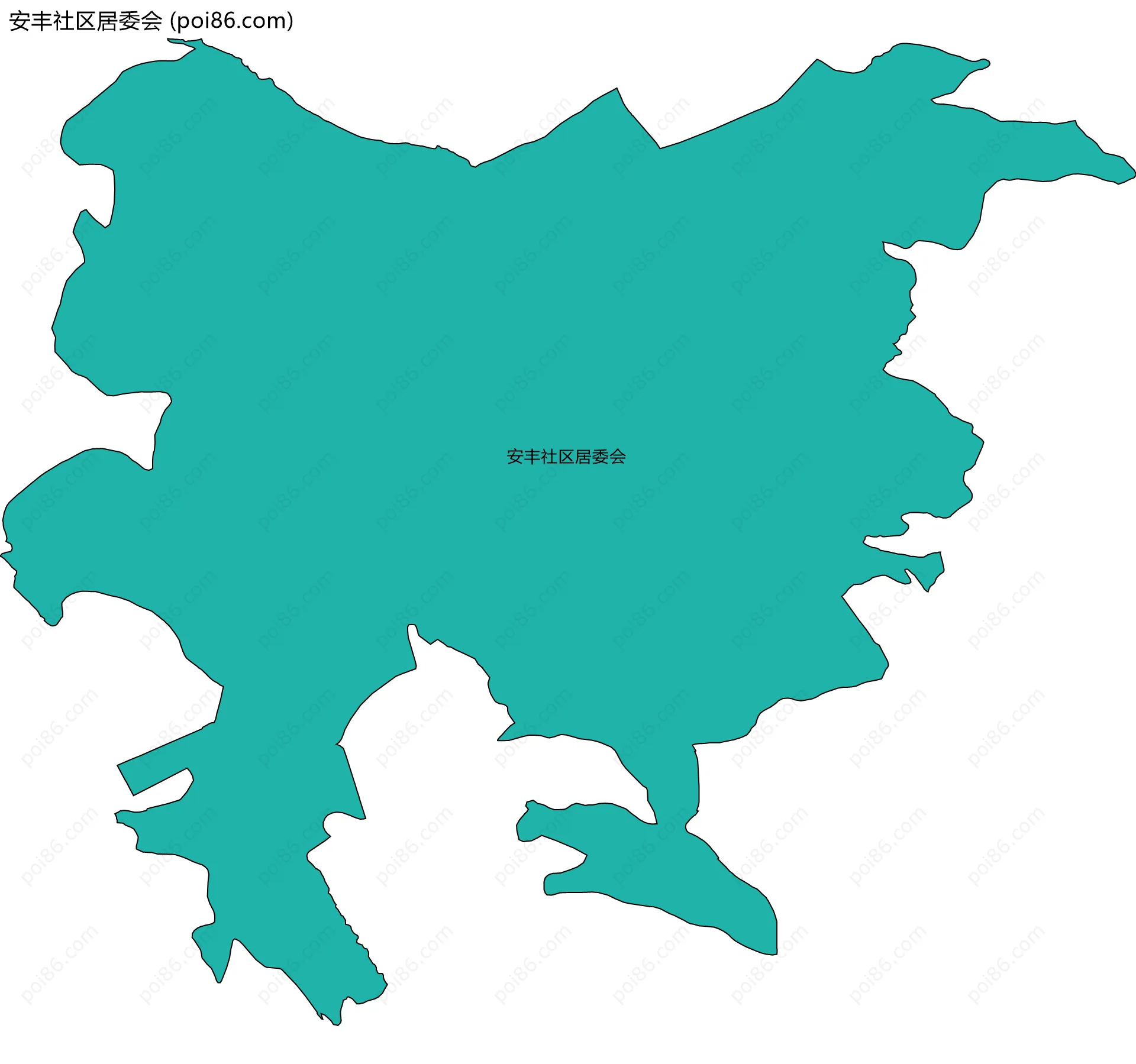 安丰社区居委会边界地图