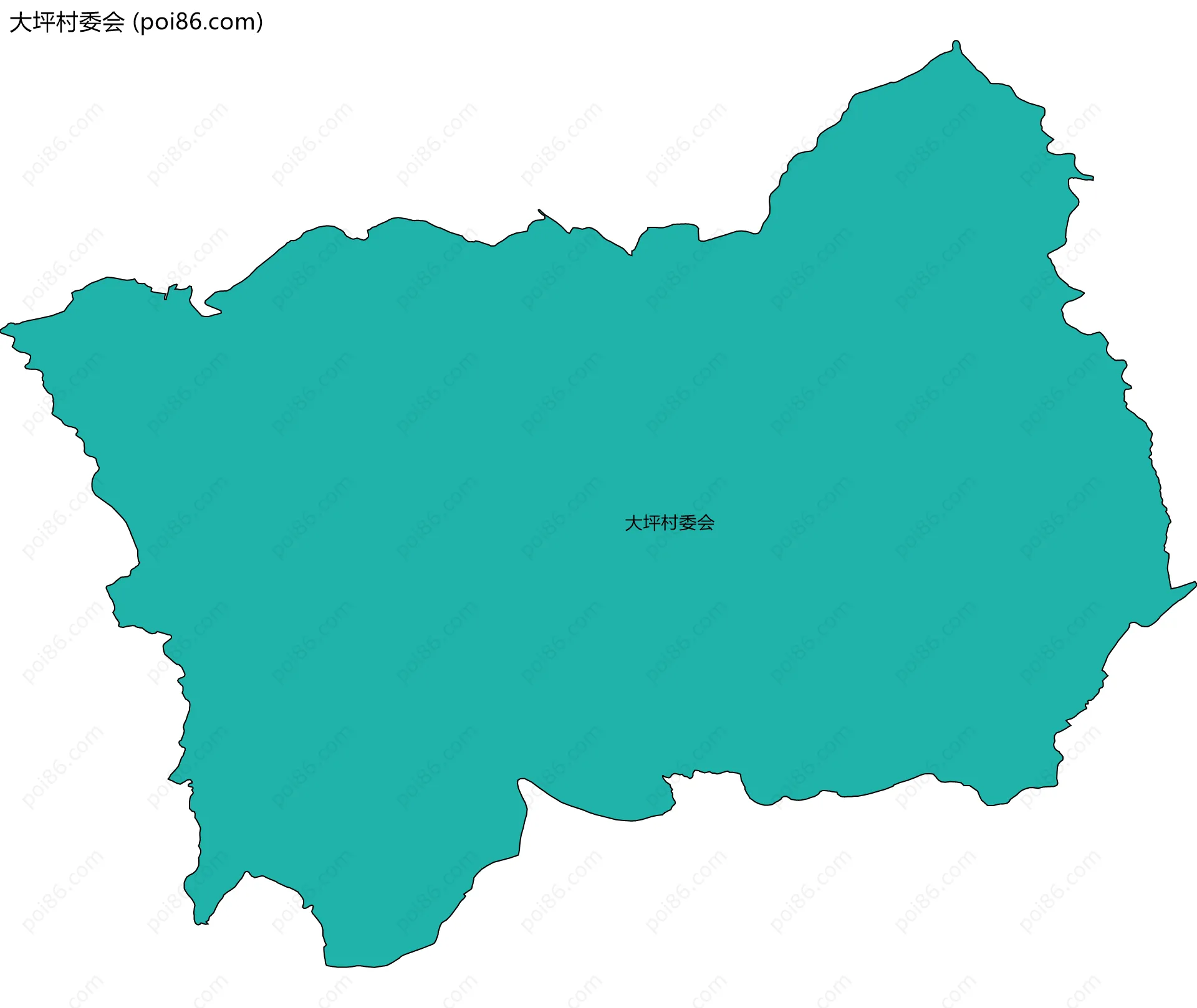 大坪村委会边界地图