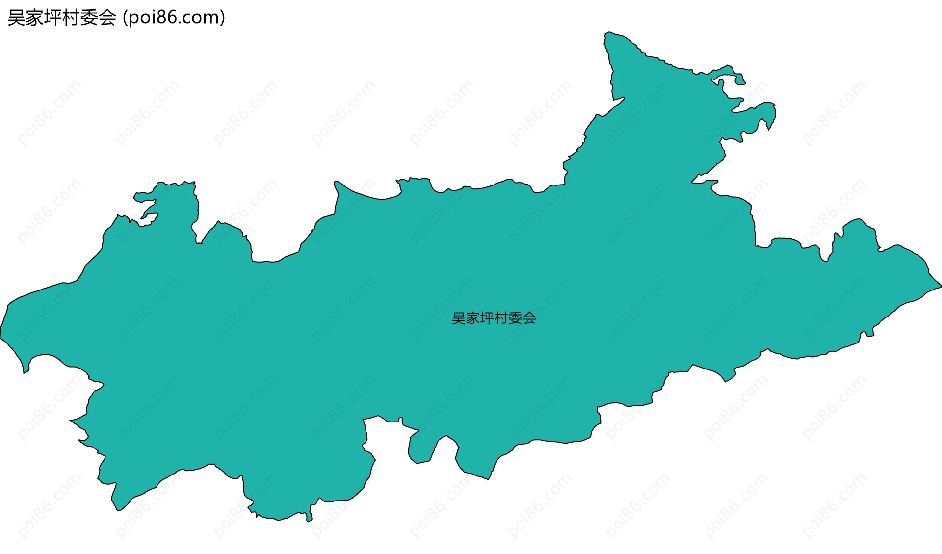吴家坪村委会边界地图