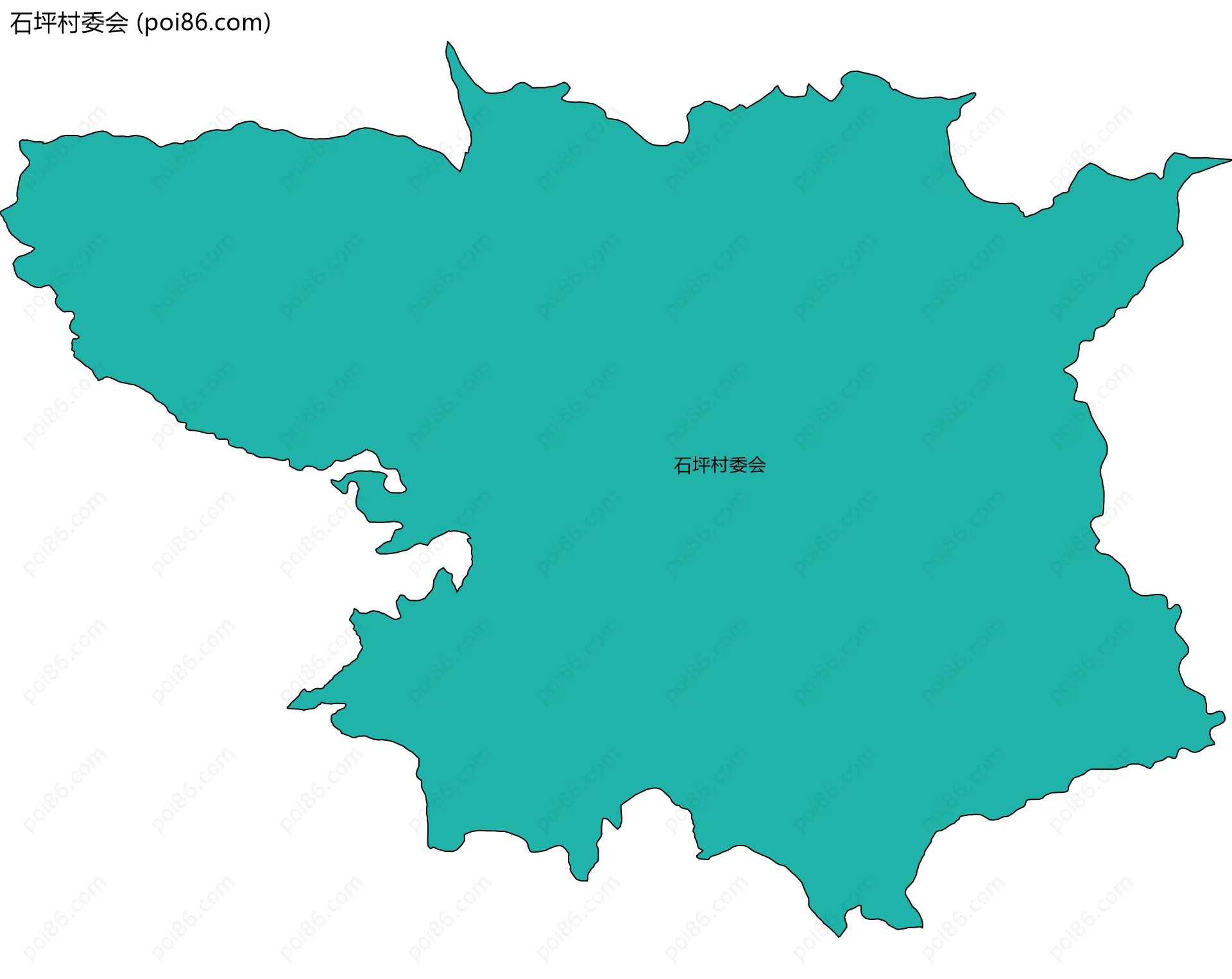 石坪村委会边界地图