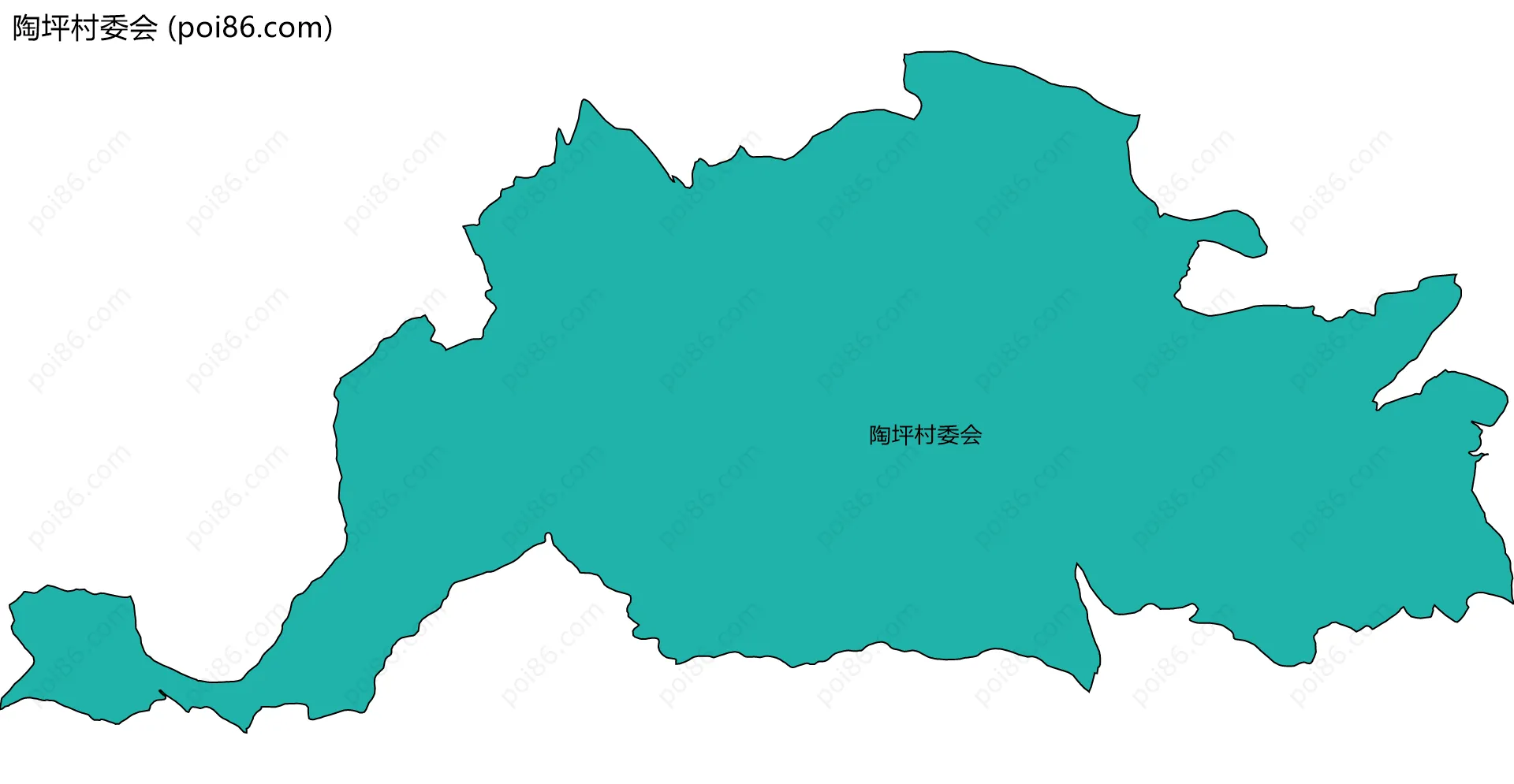 陶坪村委会边界地图