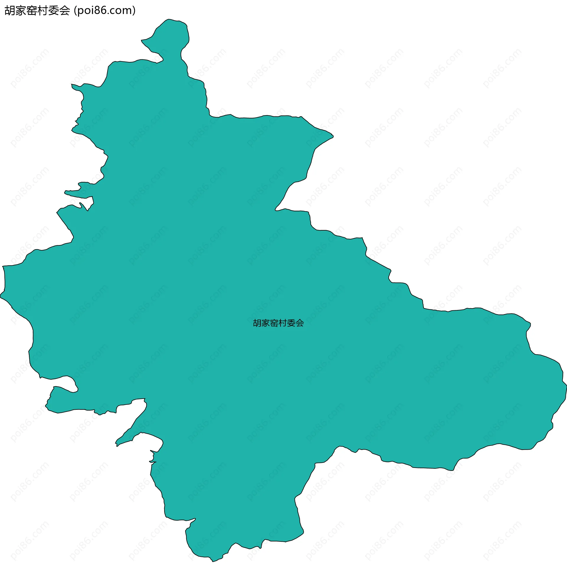 胡家窑村委会边界地图