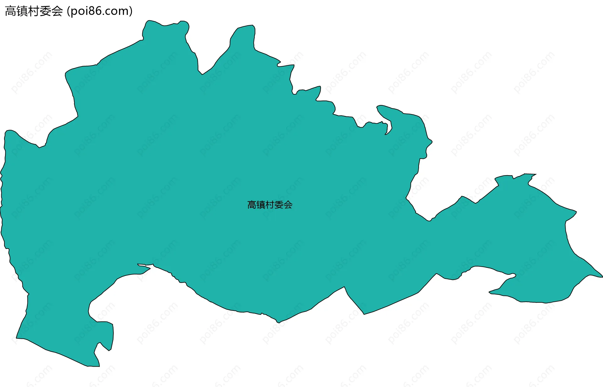 高镇村委会边界地图
