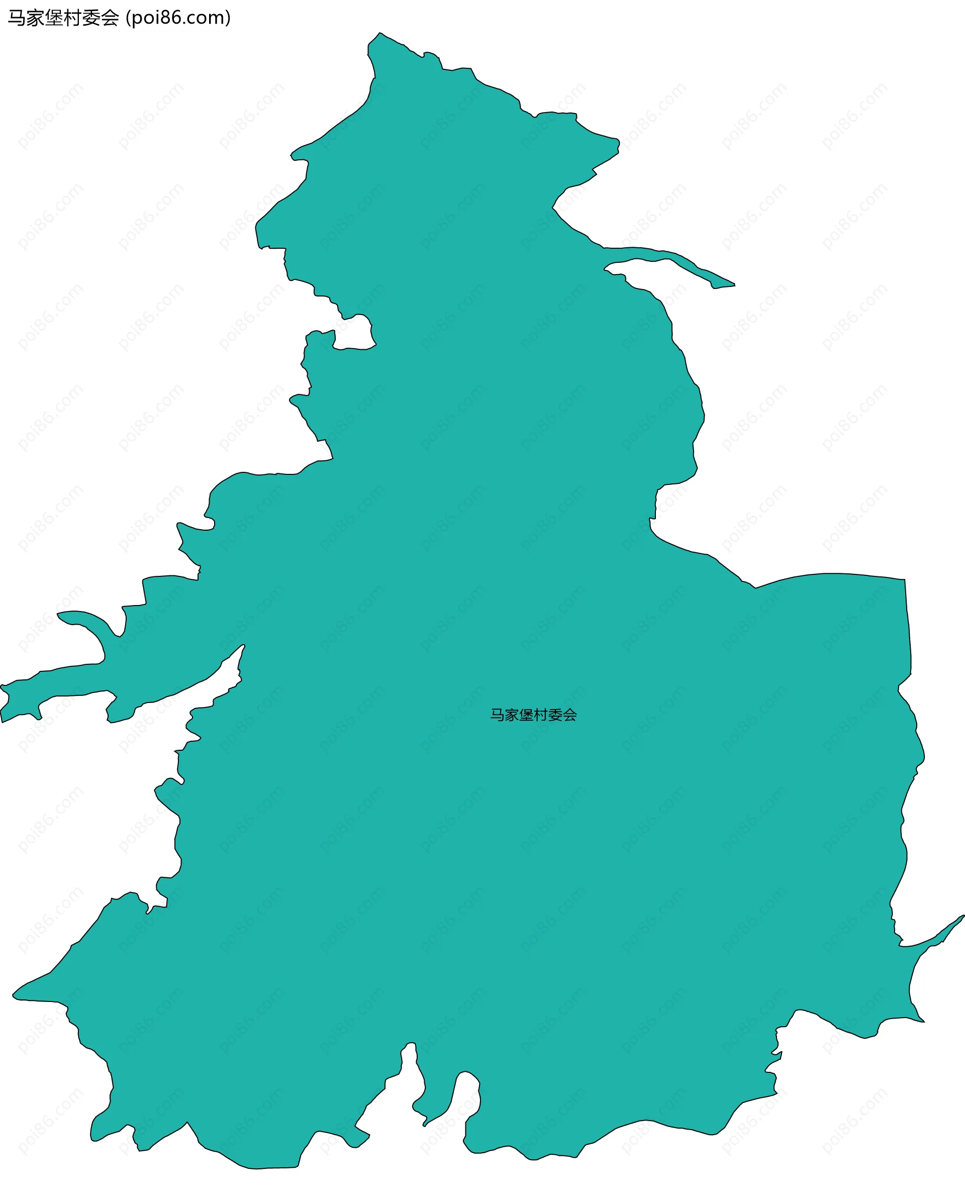 马家堡村委会边界地图