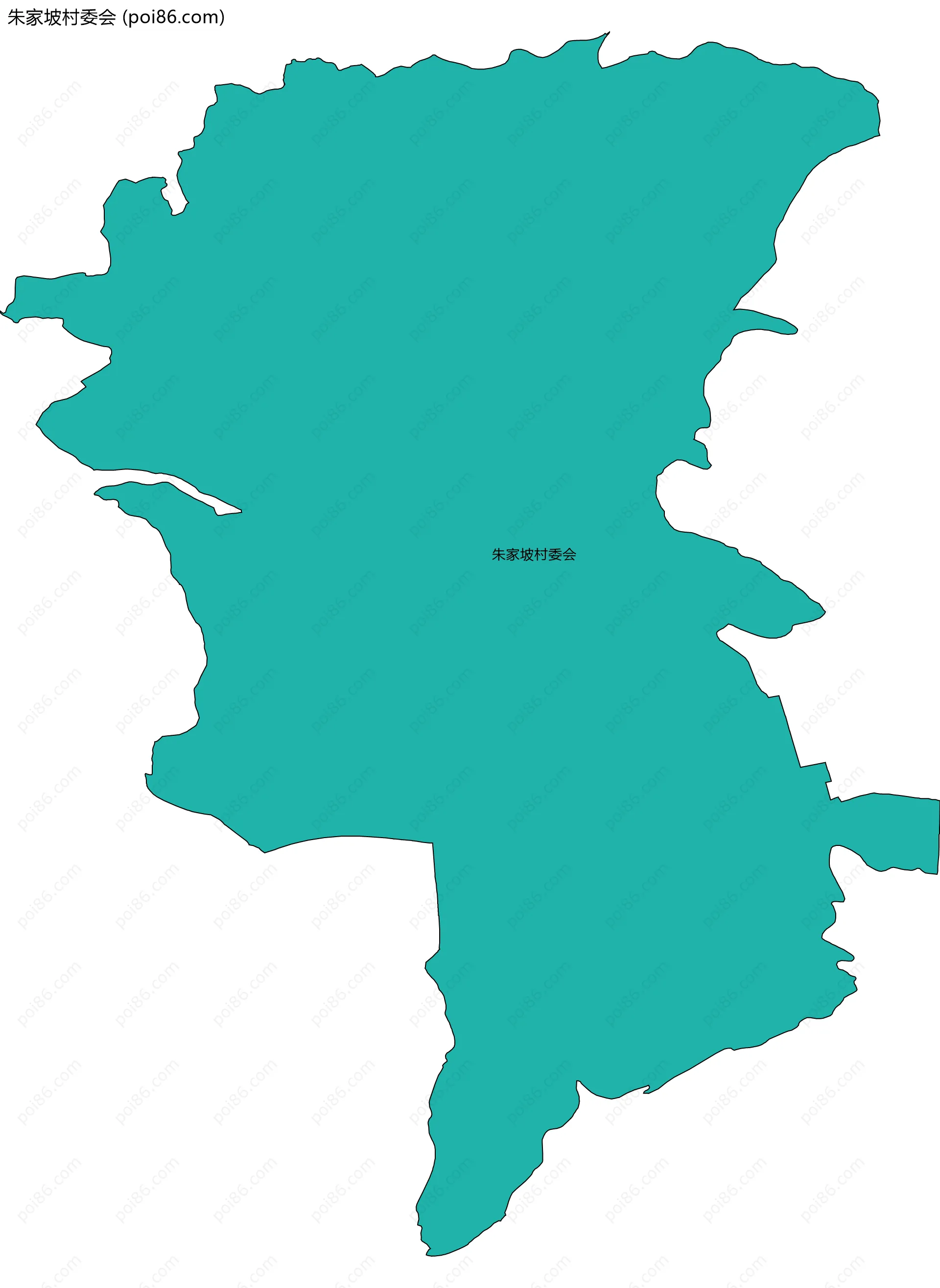 朱家坡村委会边界地图