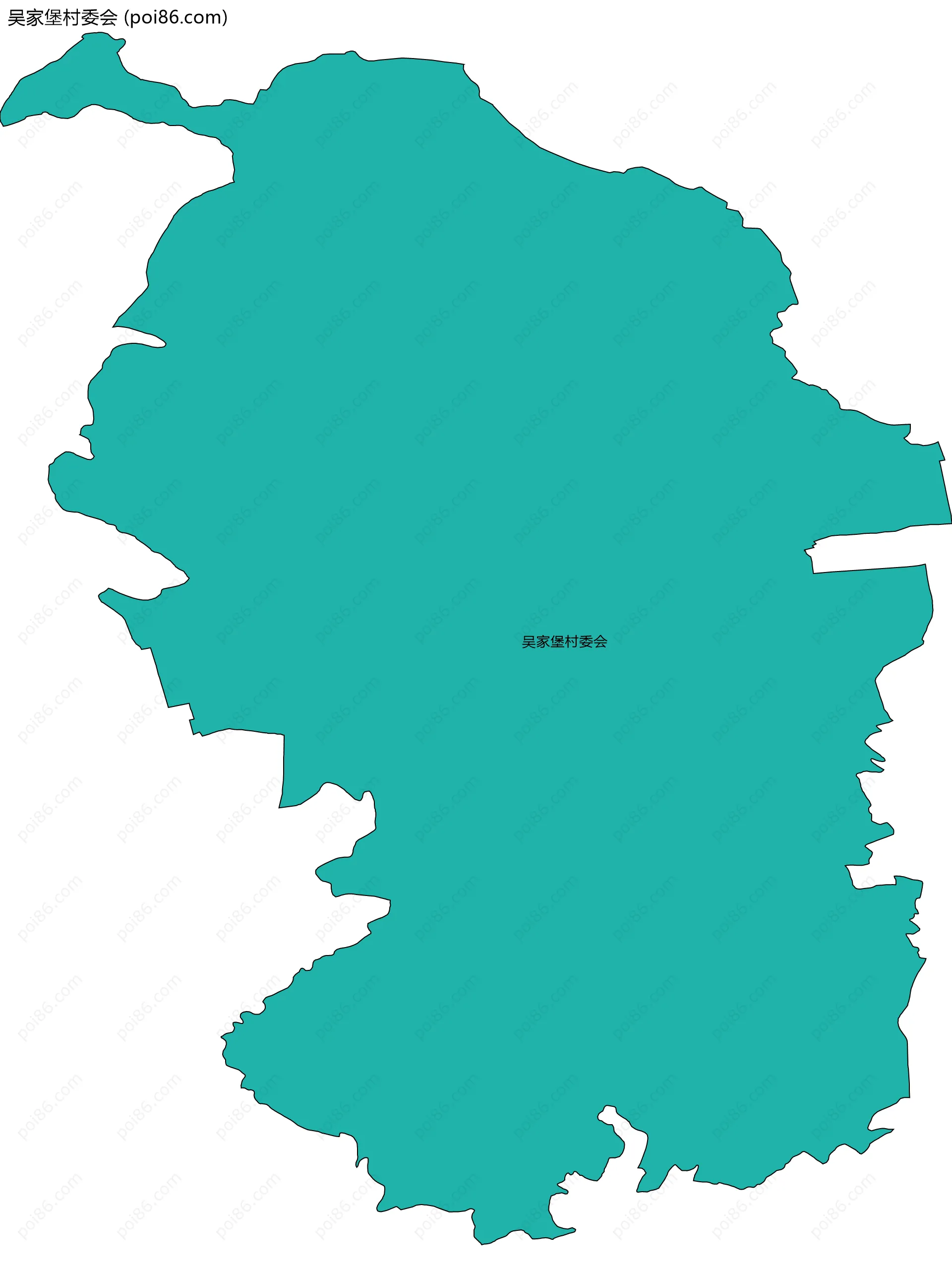 吴家堡村委会边界地图