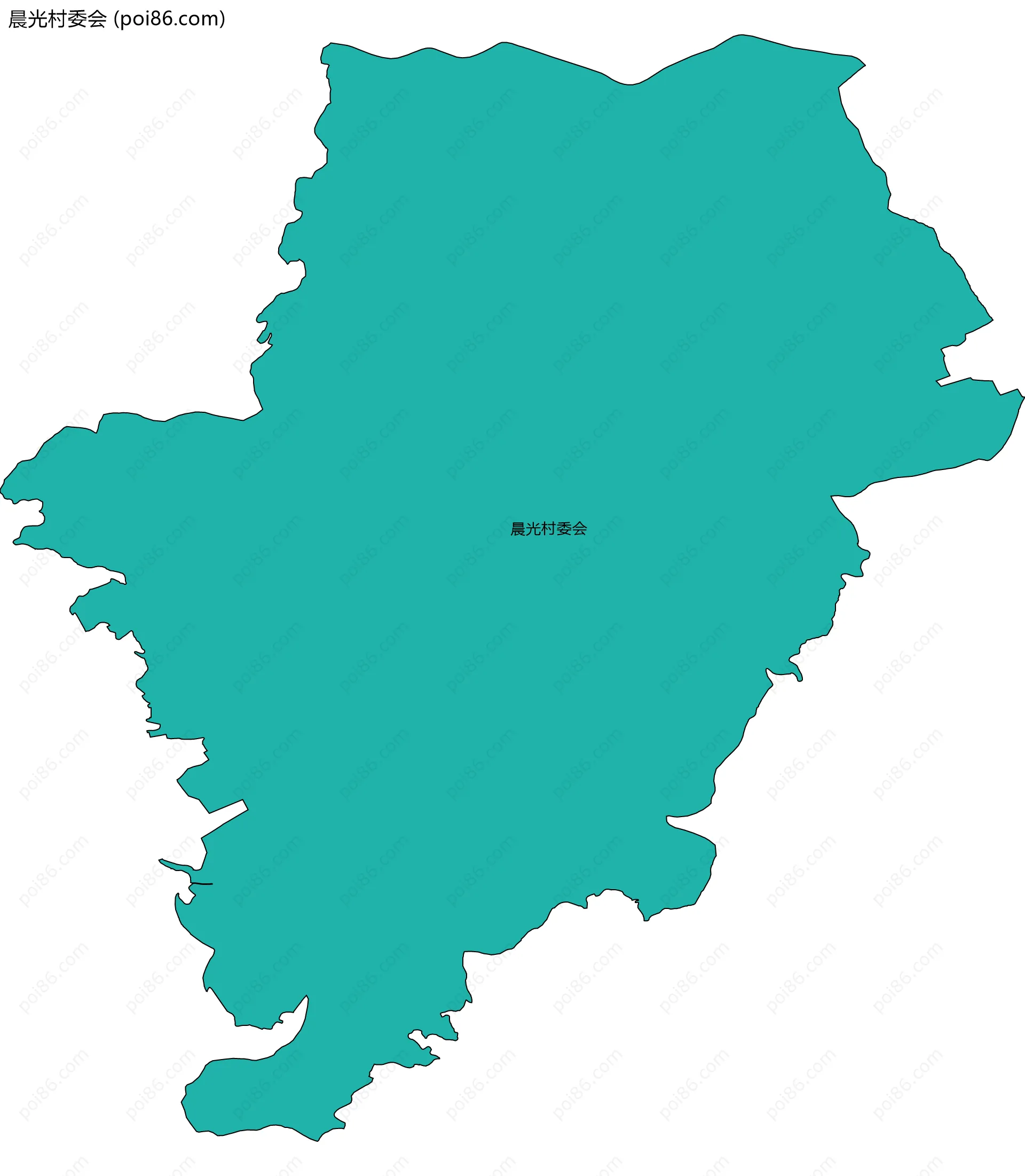 晨光村委会边界地图