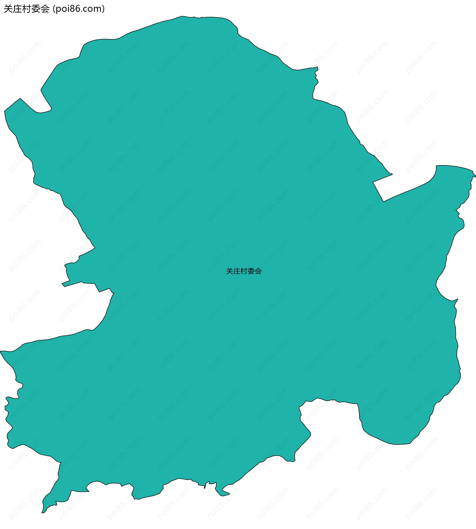 关庄村委会边界地图