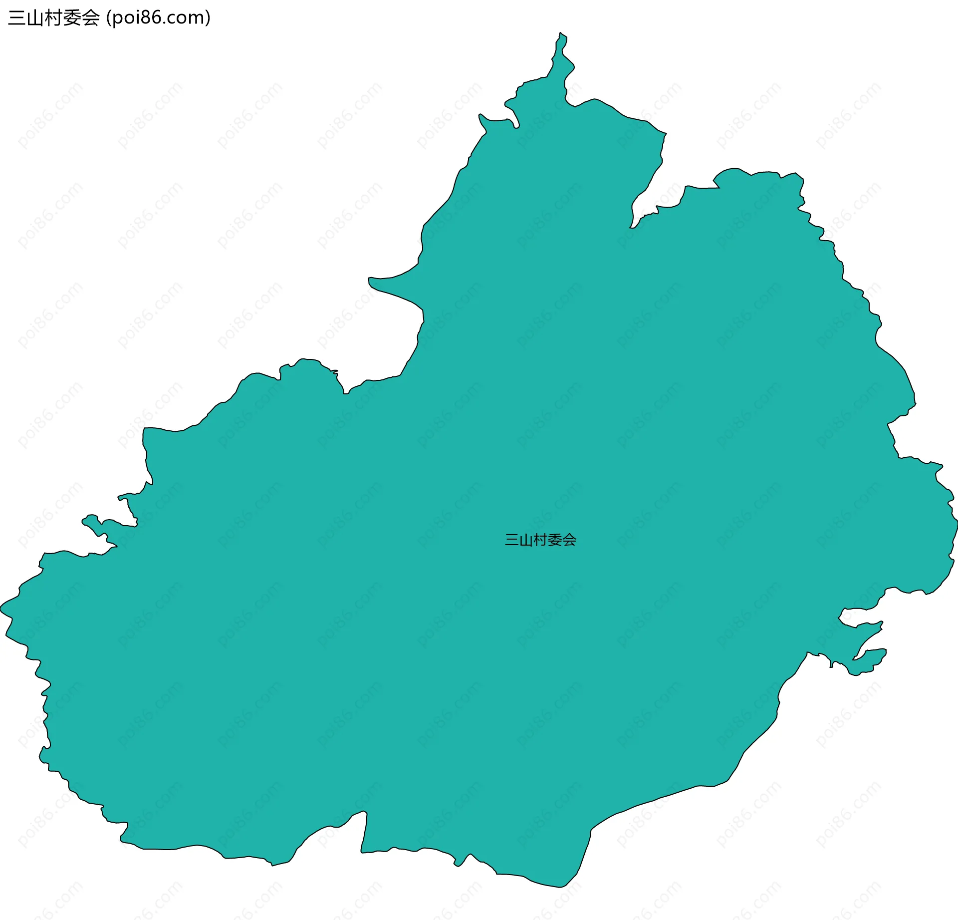 三山村委会边界地图