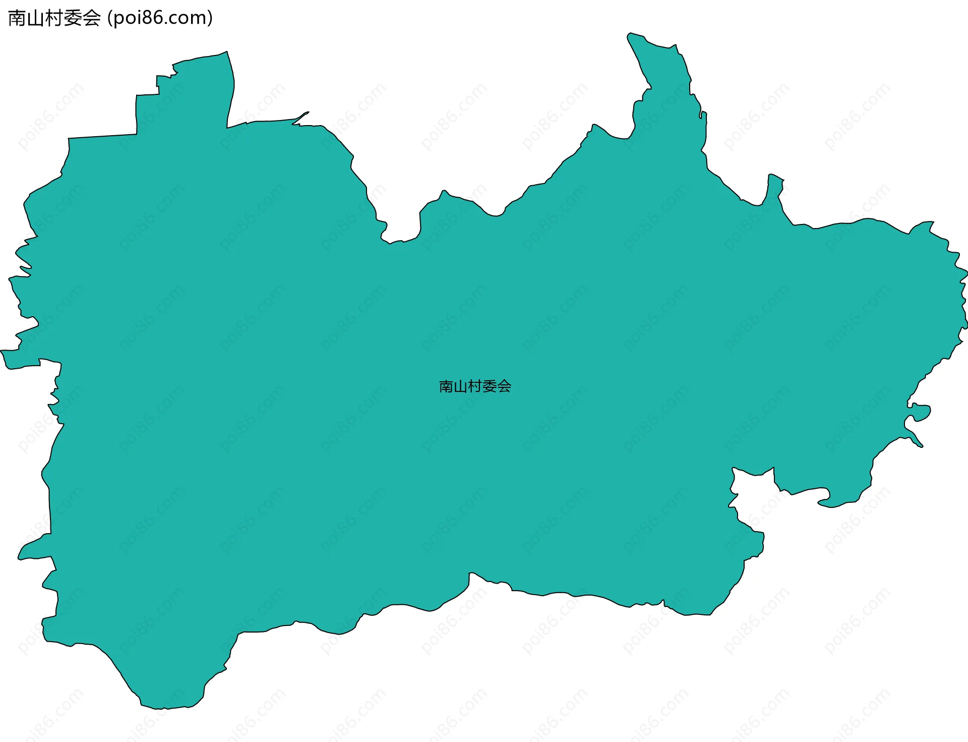 南山村委会边界地图