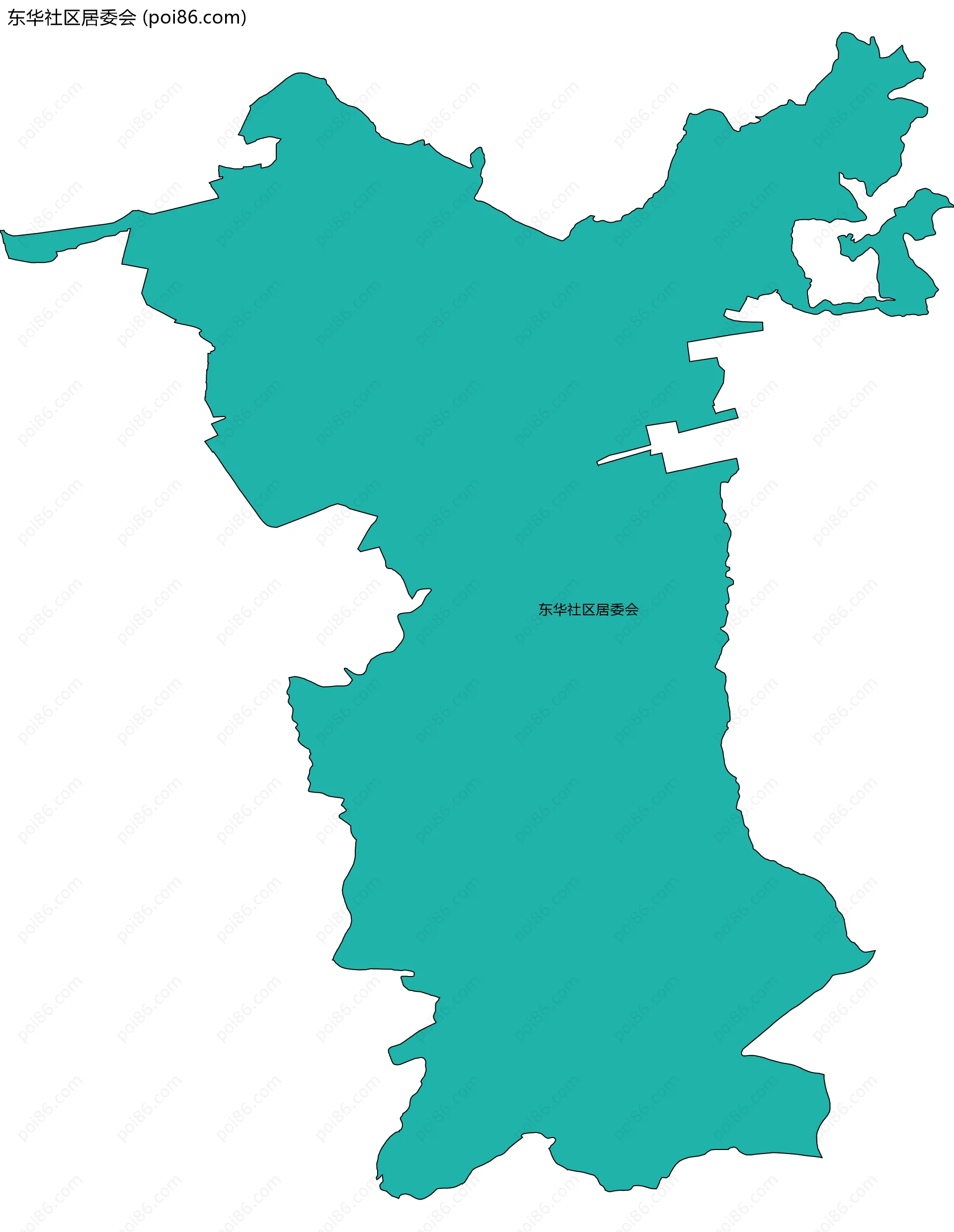 东华社区居委会边界地图