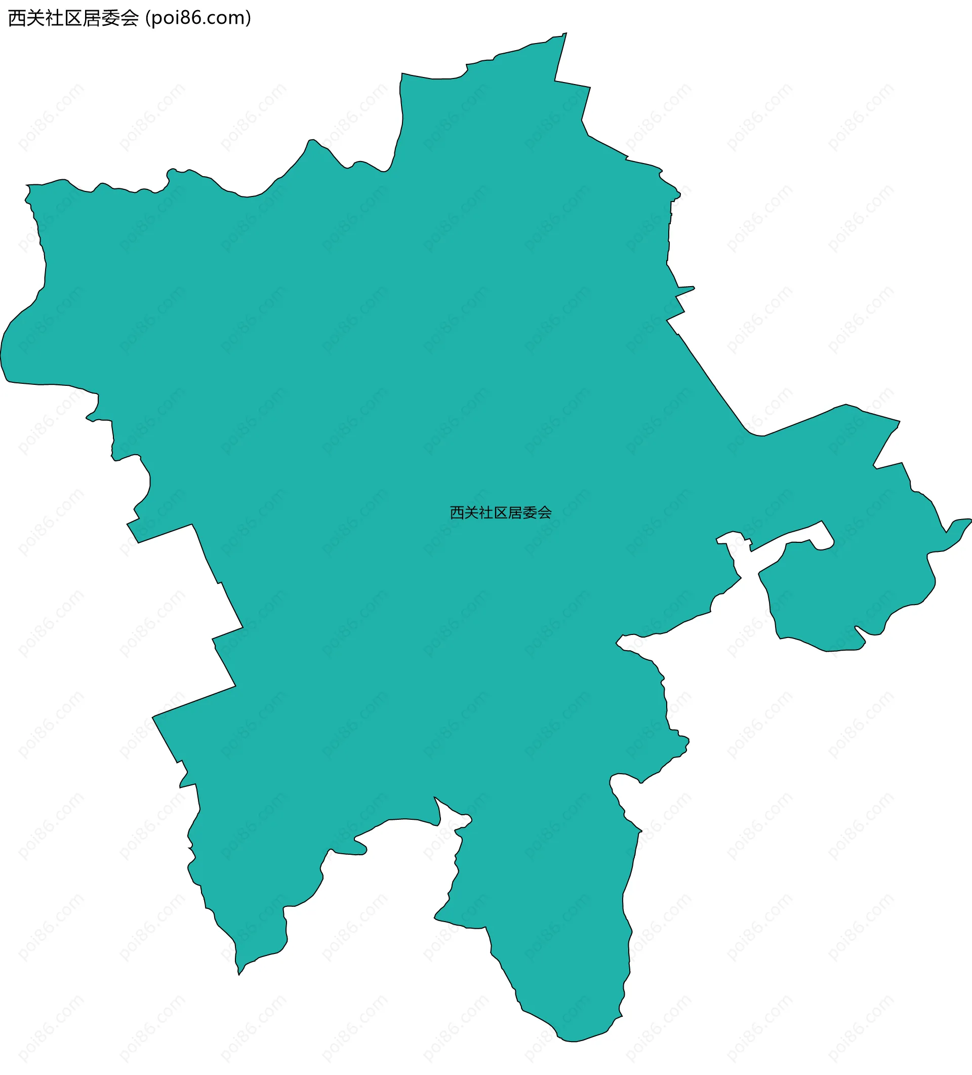 西关社区居委会边界地图