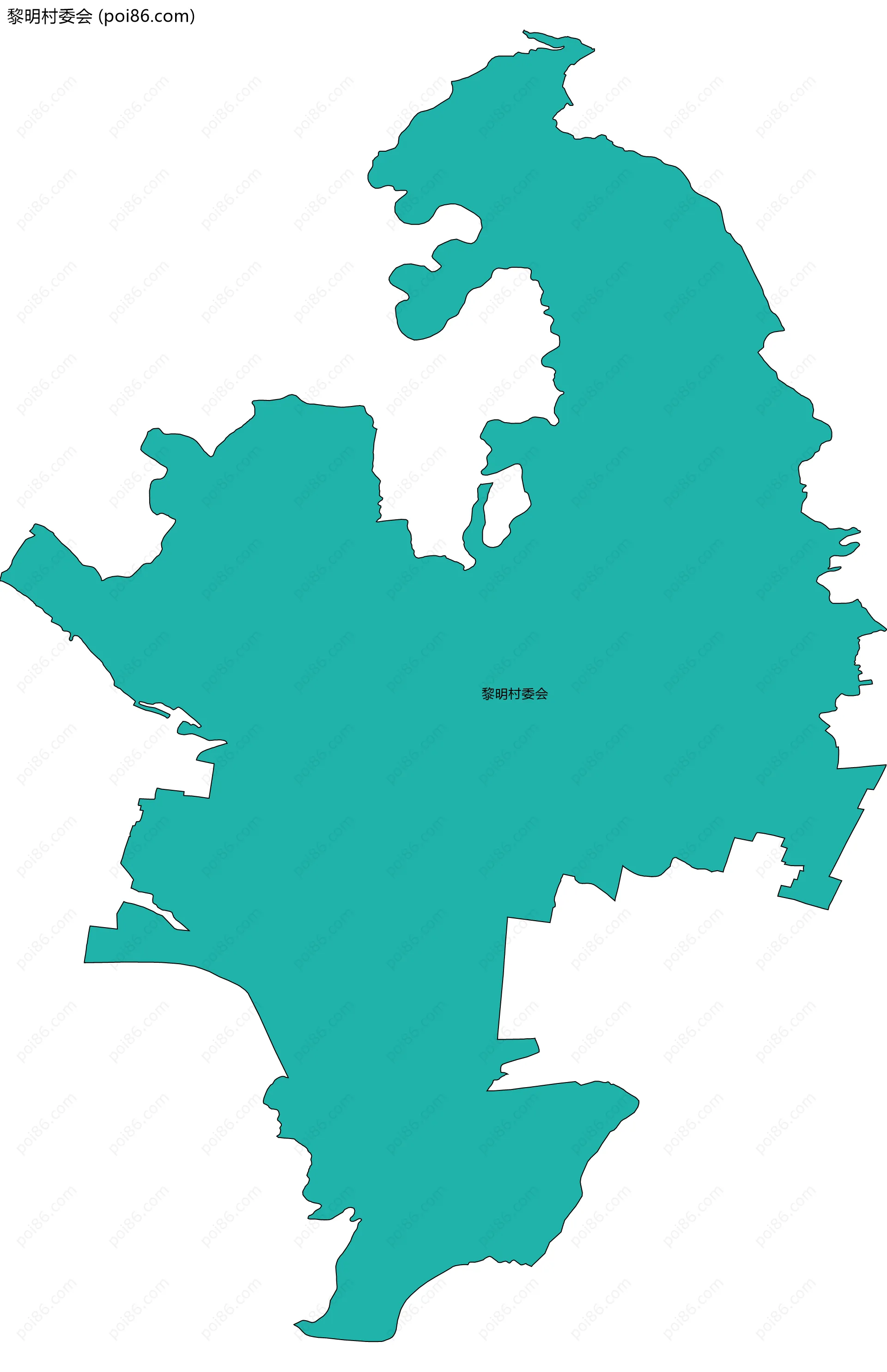 黎明村委会边界地图