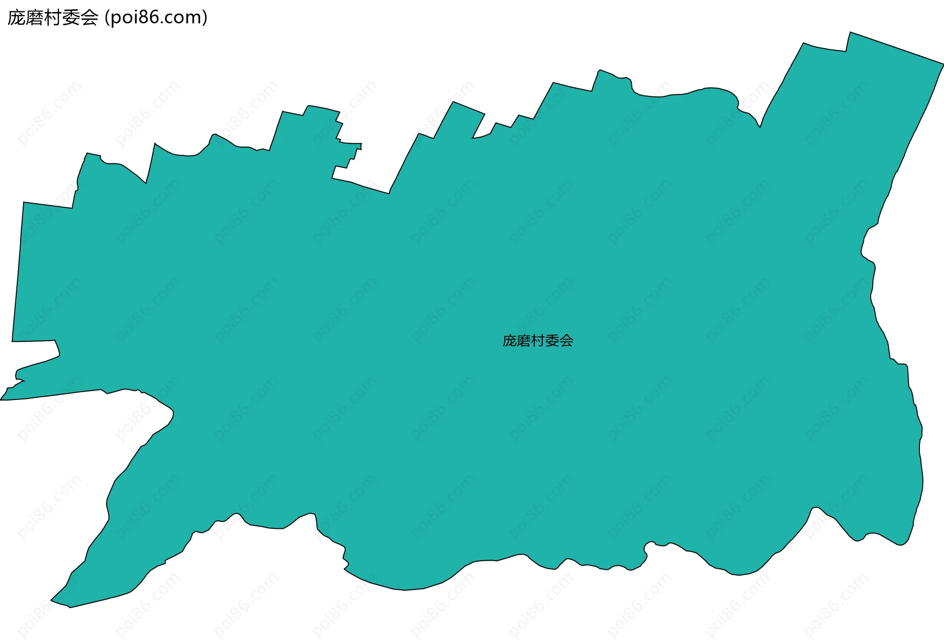 庞磨村委会边界地图