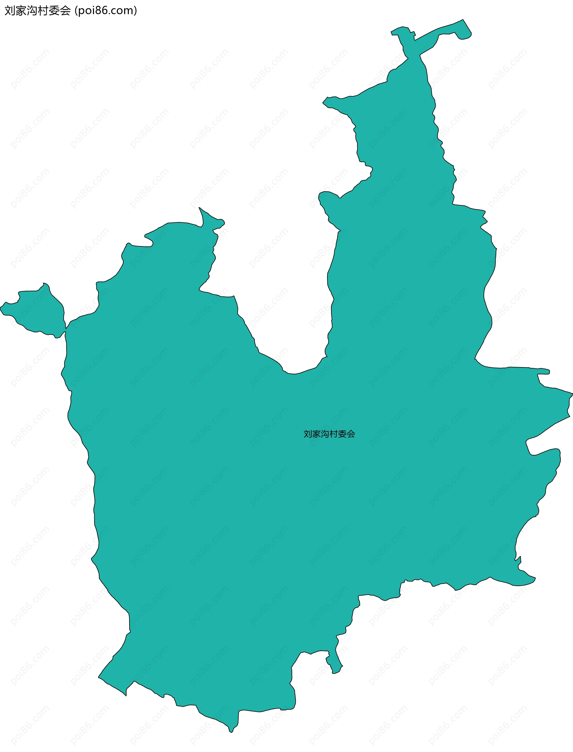 刘家沟村委会边界地图