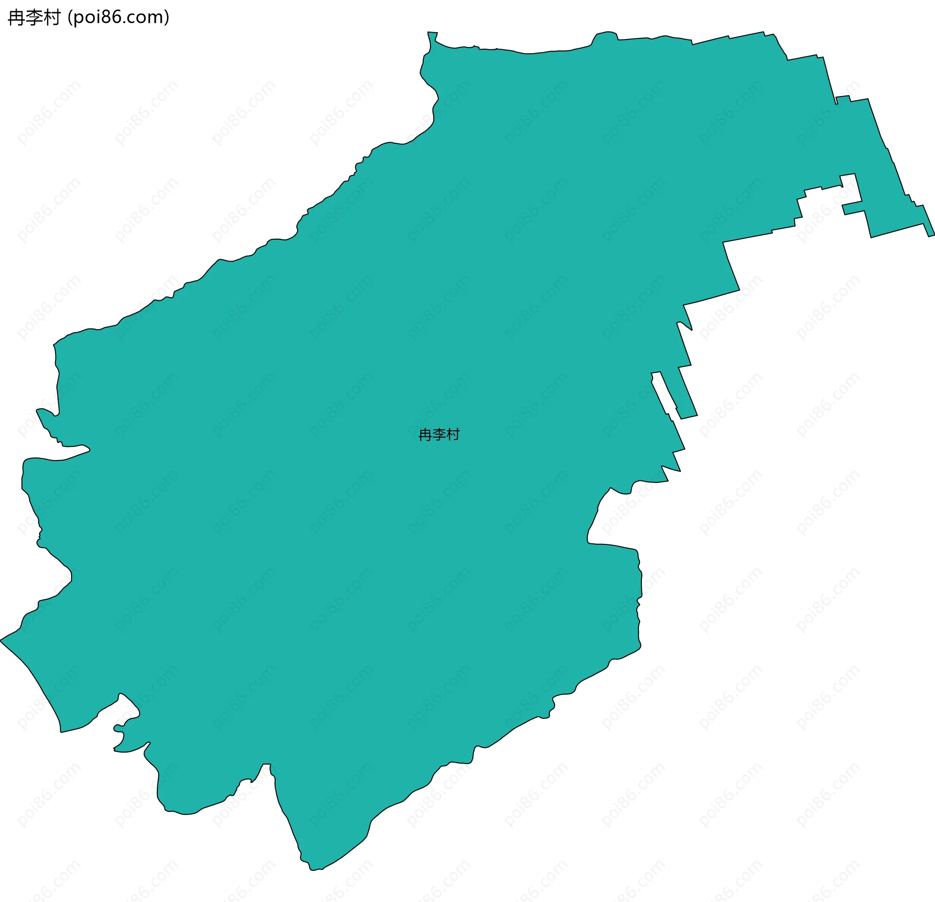 冉李村边界地图