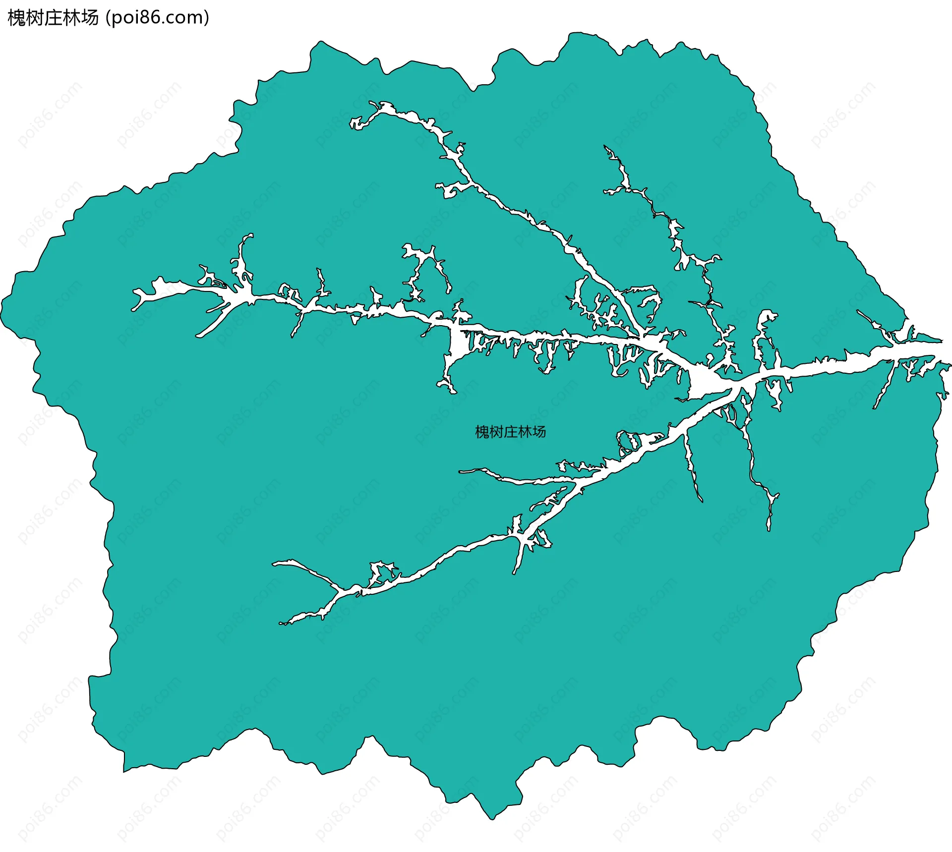 槐树庄林场边界地图