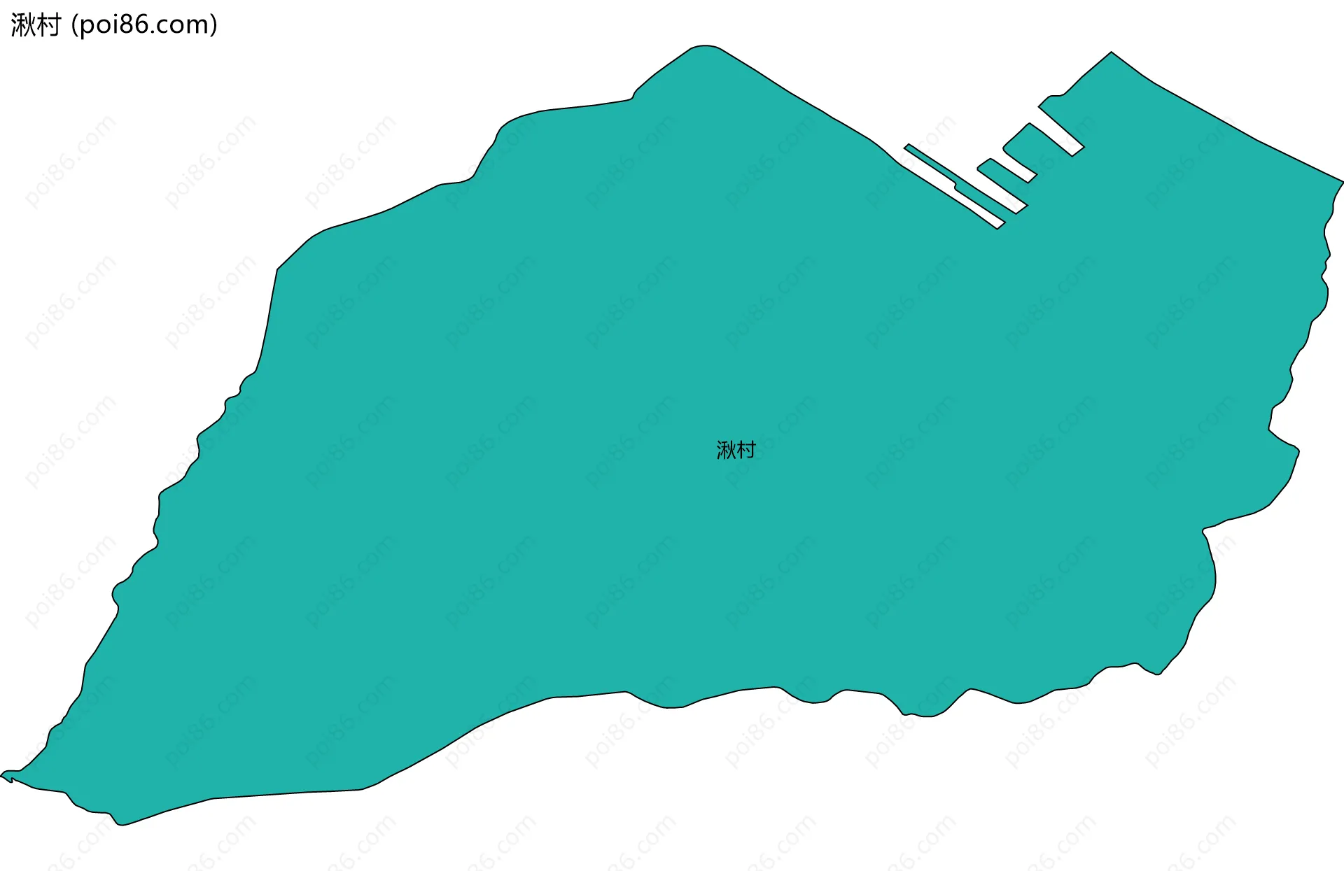 湫村边界地图