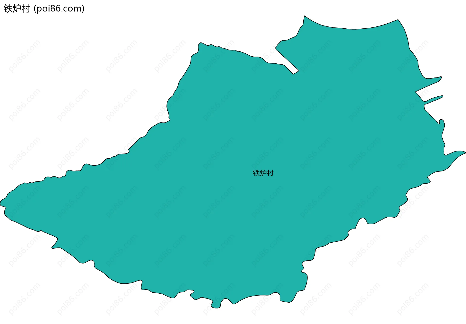 铁炉村边界地图