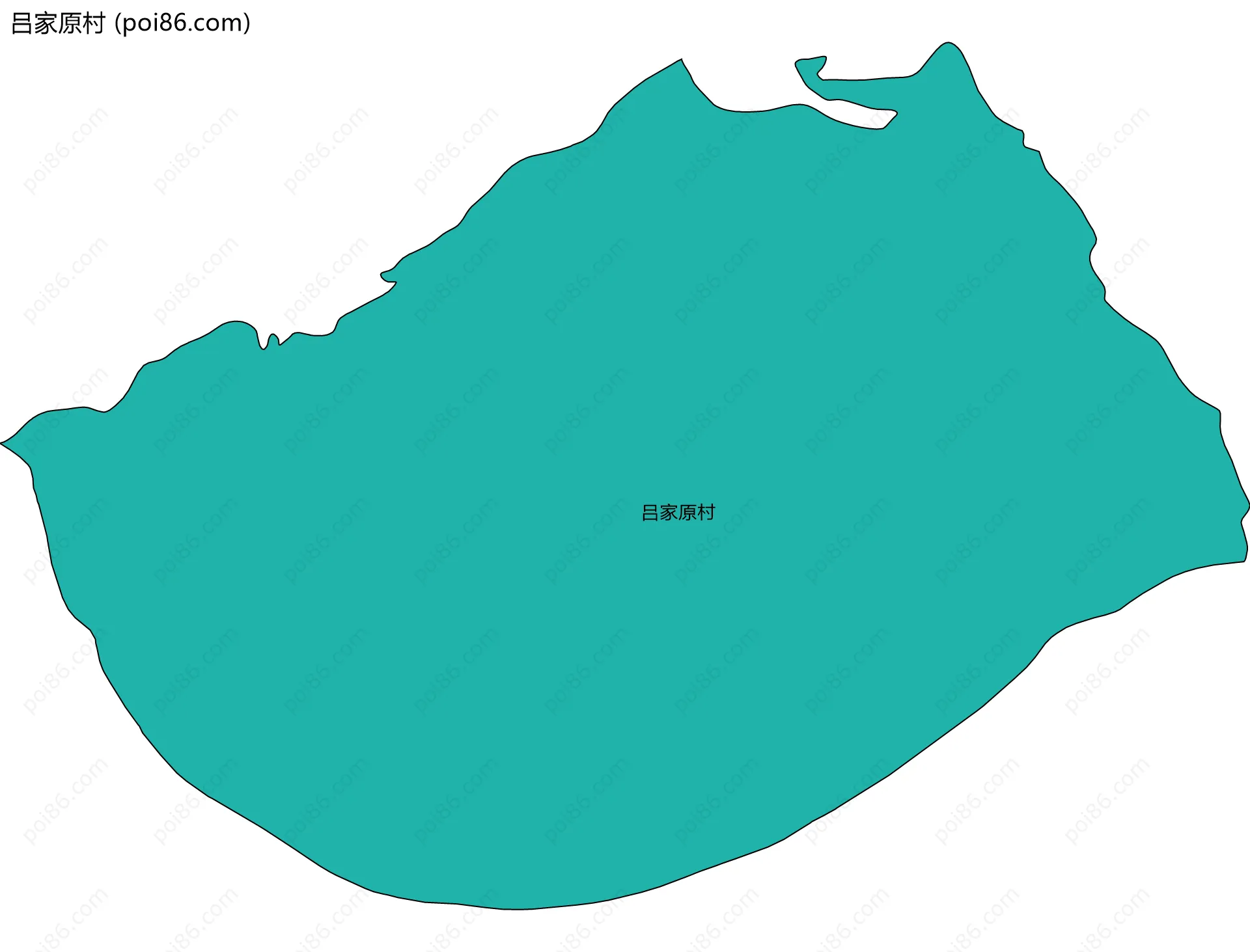 吕家原村边界地图