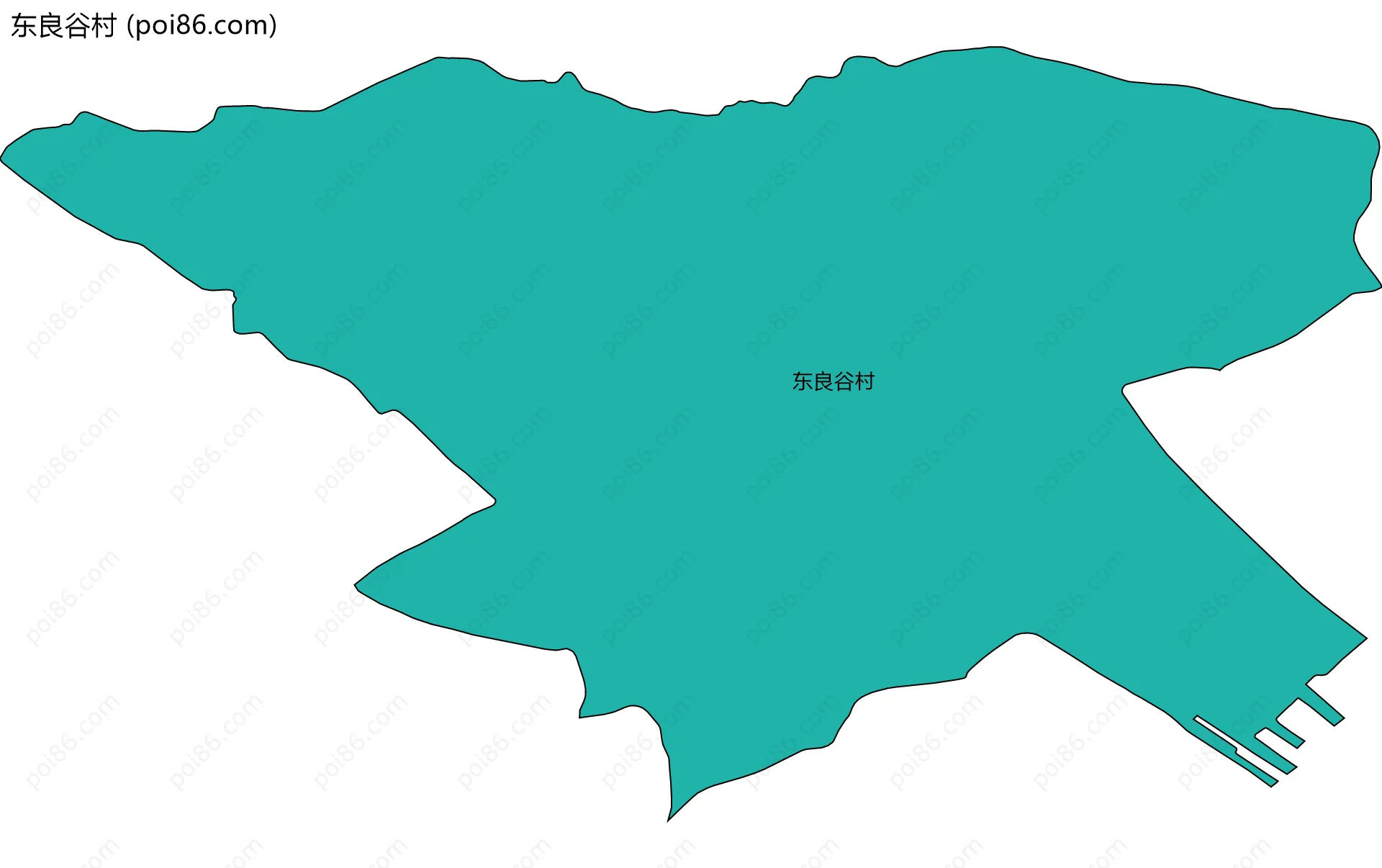 东良谷村边界地图