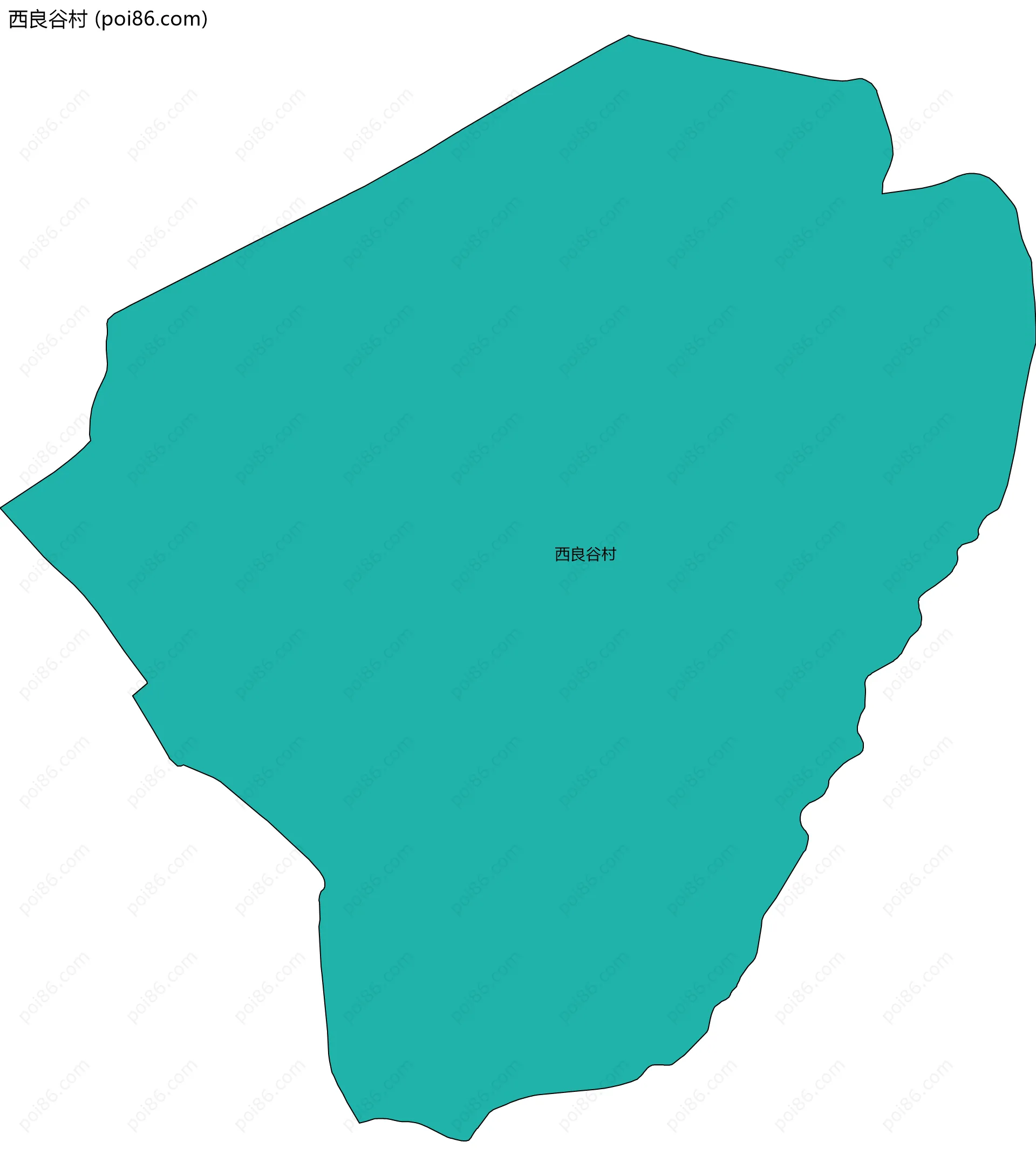 西良谷村边界地图