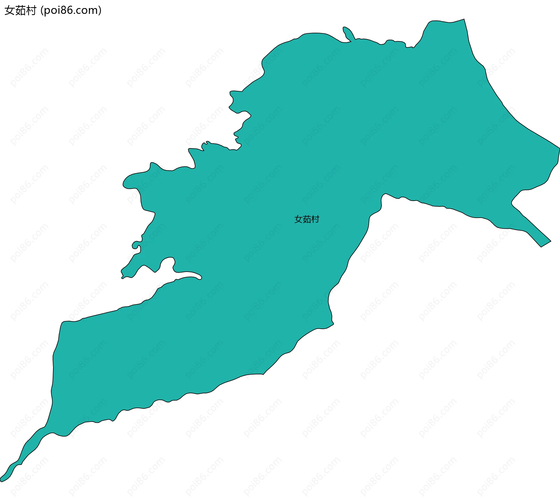女茹村边界地图