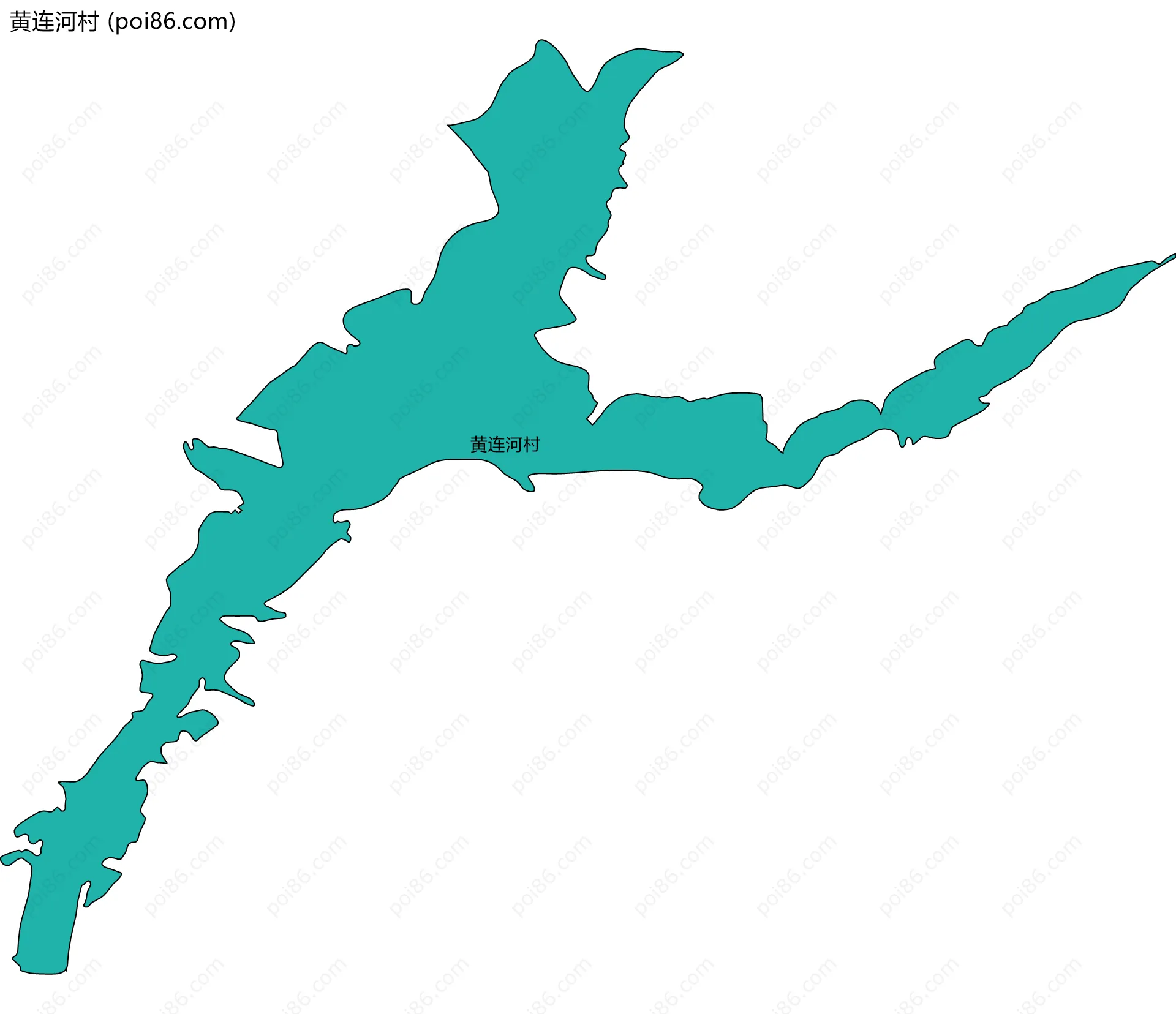 黄连河村边界地图