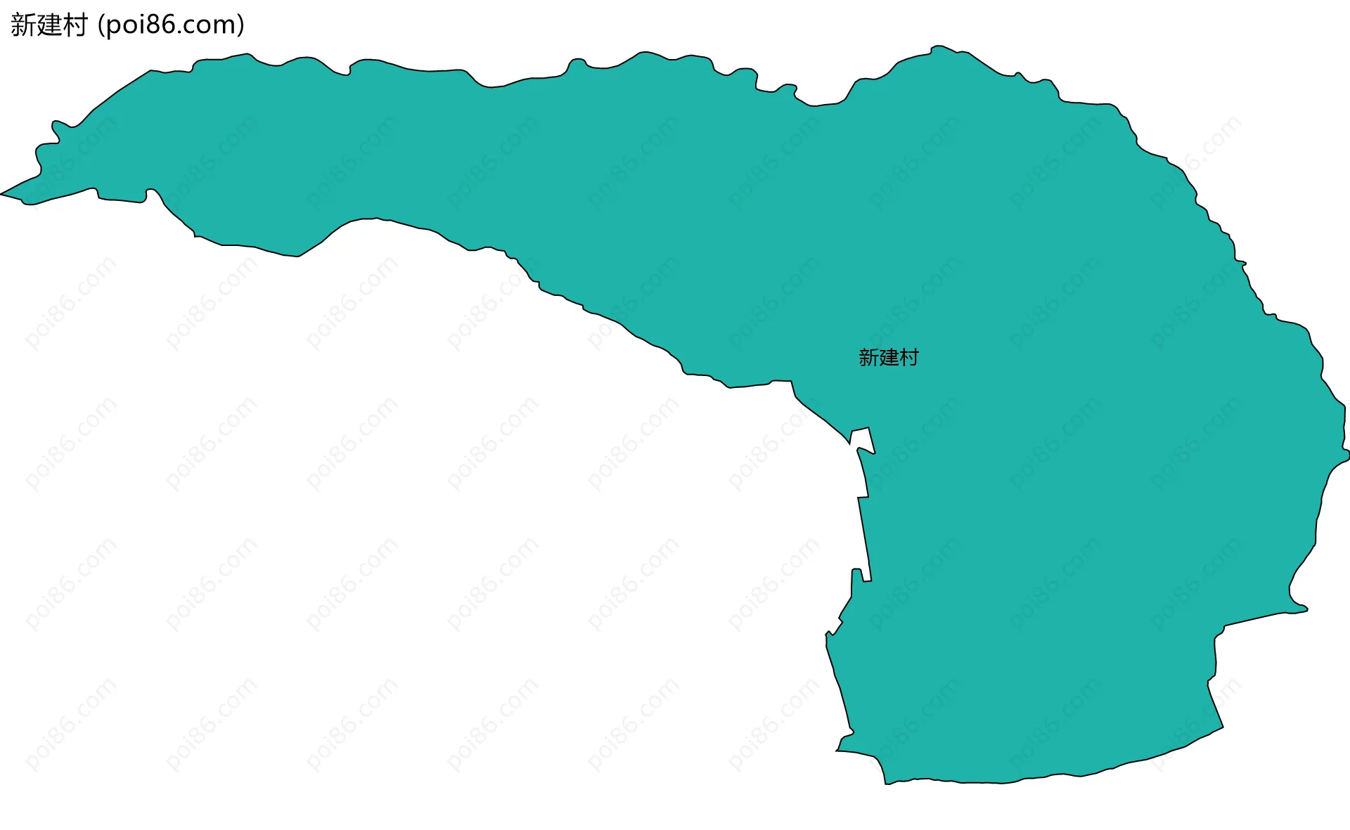 新建村边界地图