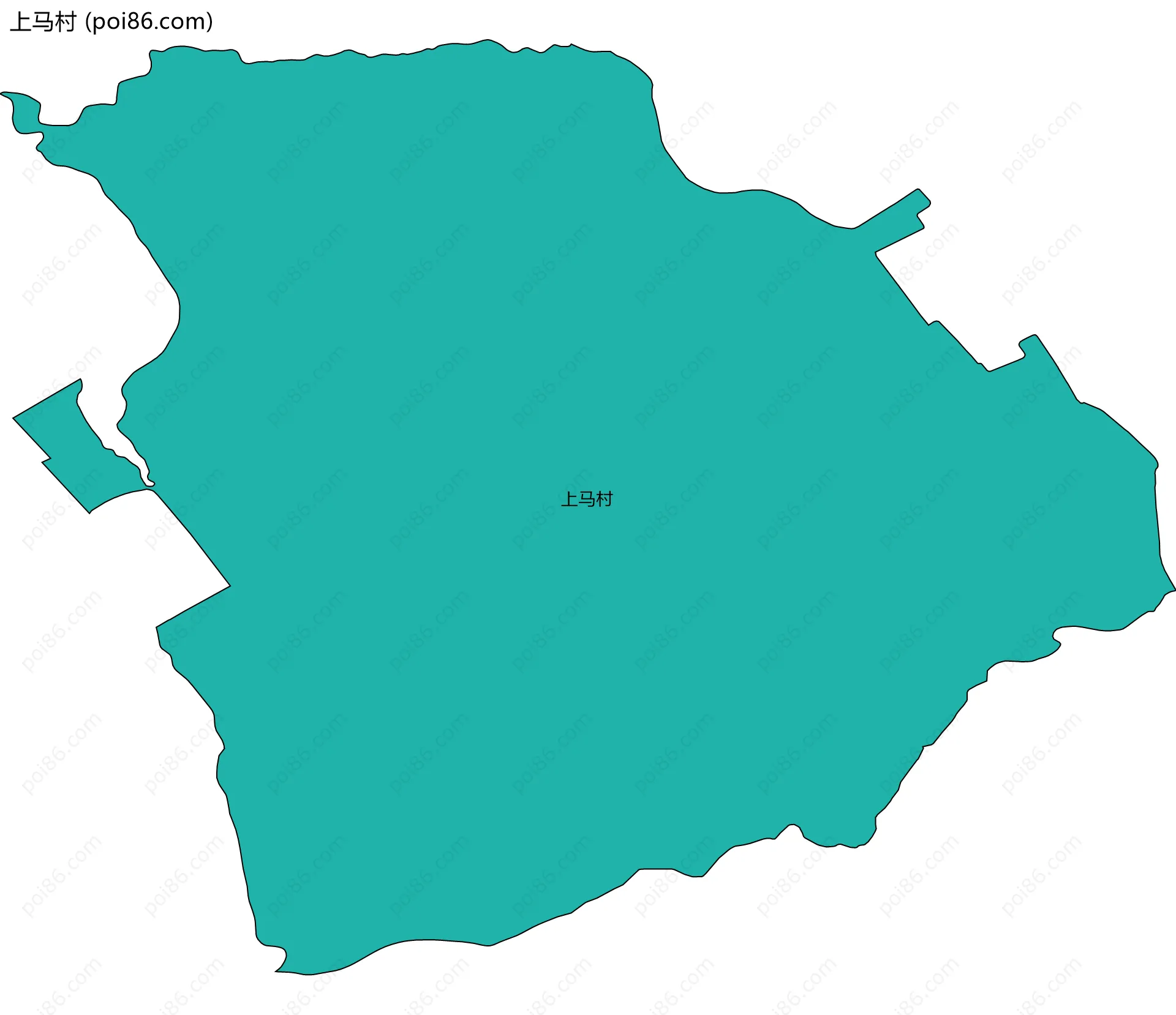 上马村边界地图