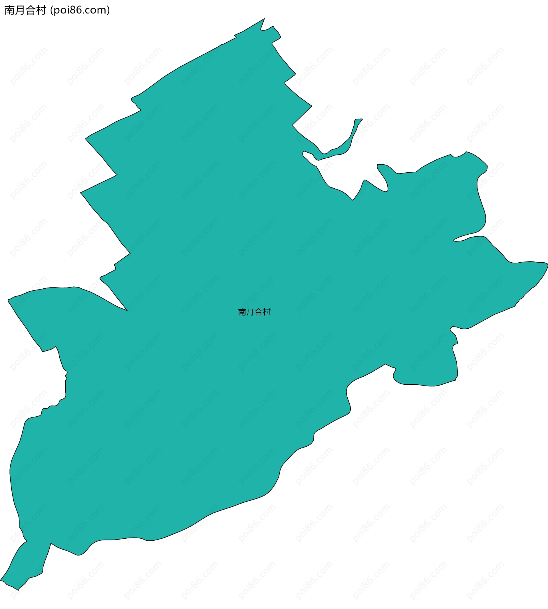 南月合村边界地图