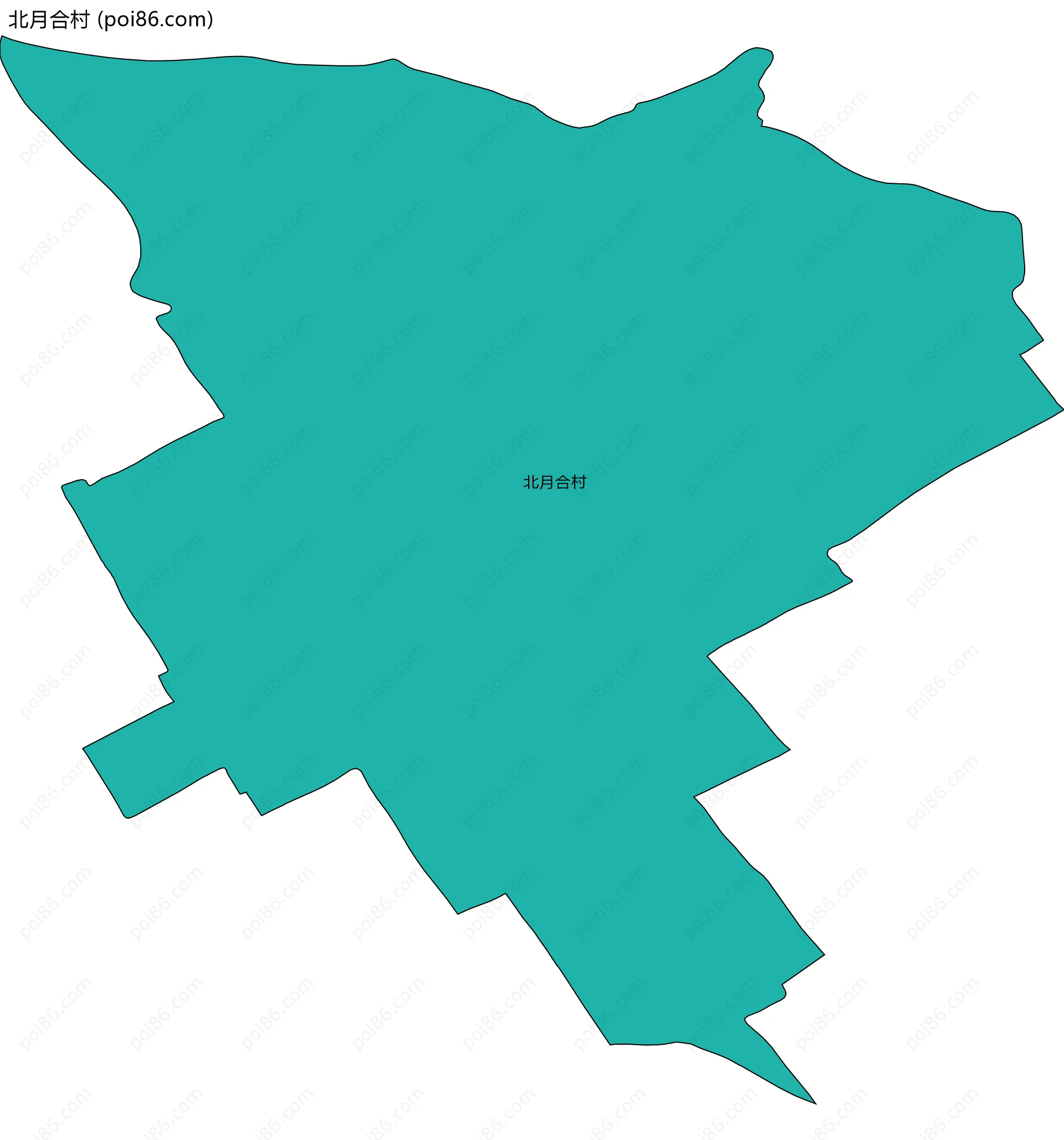 北月合村边界地图