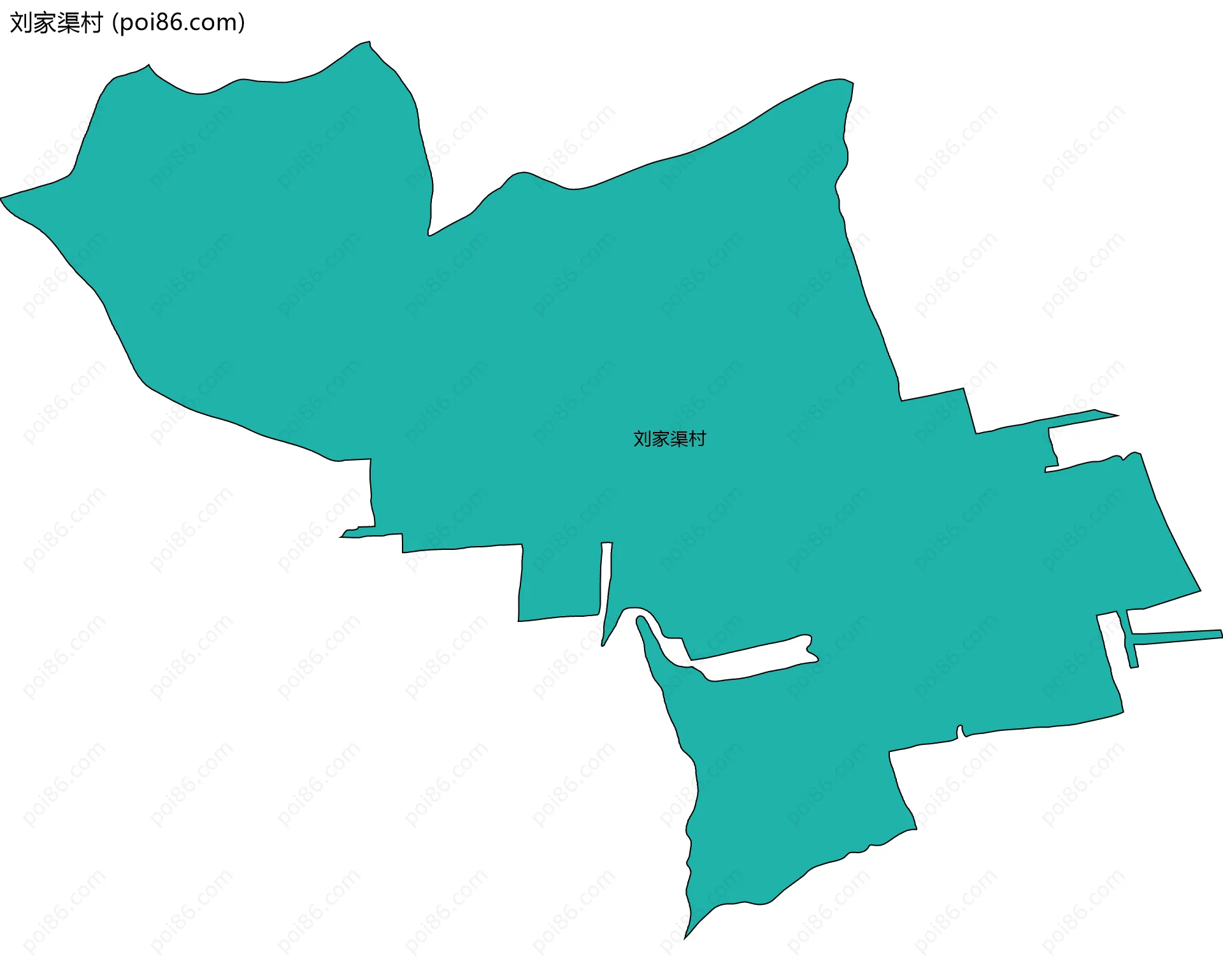 刘家渠村边界地图