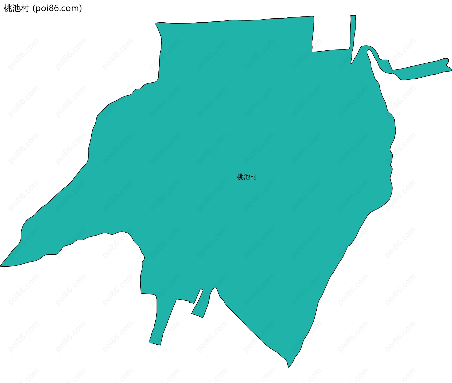 桃池村边界地图