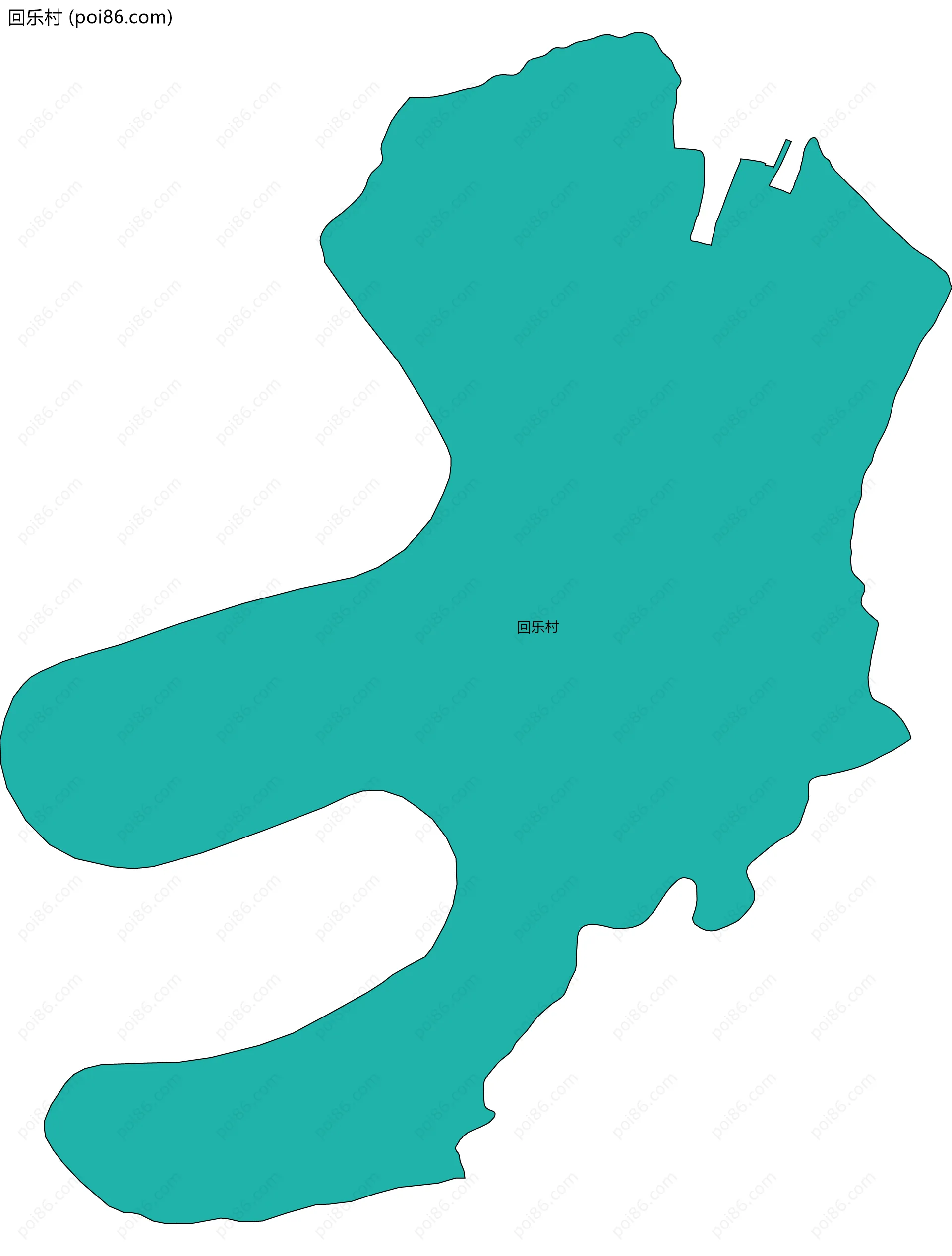 回乐村边界地图