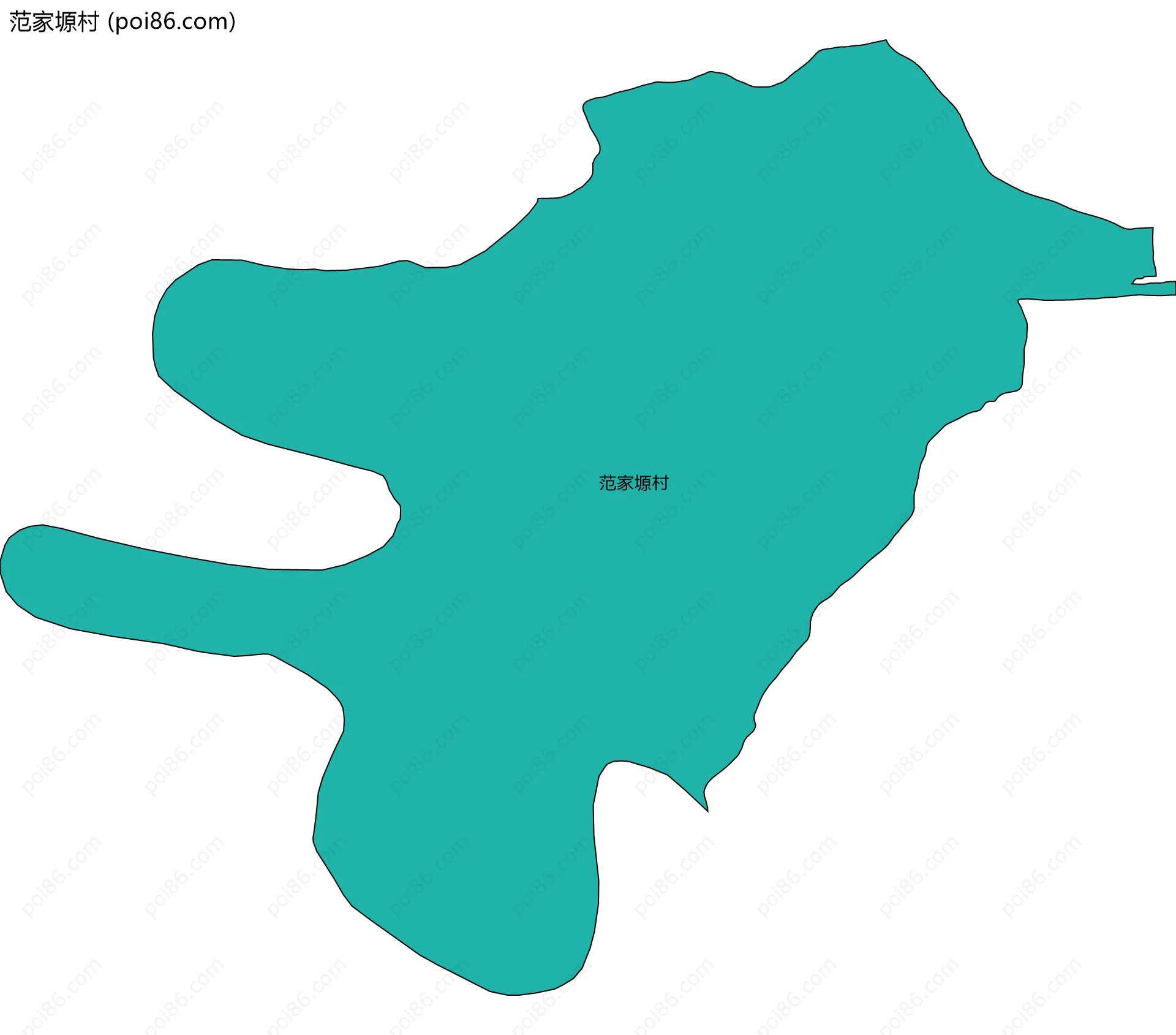 范家塬村边界地图