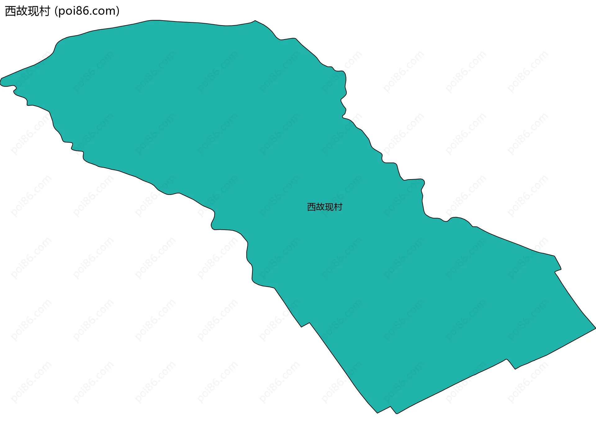 西故现村边界地图