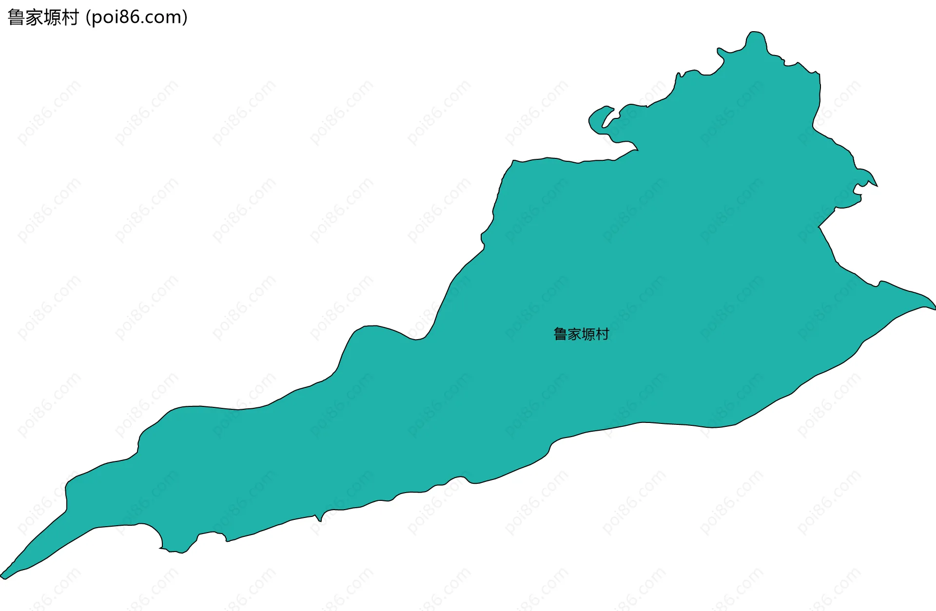 鲁家塬村边界地图